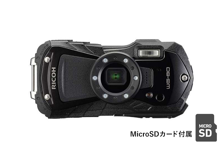 RICOH 防水コンパクトデジタルカメラ WG-80 ブラック 【SDカード付