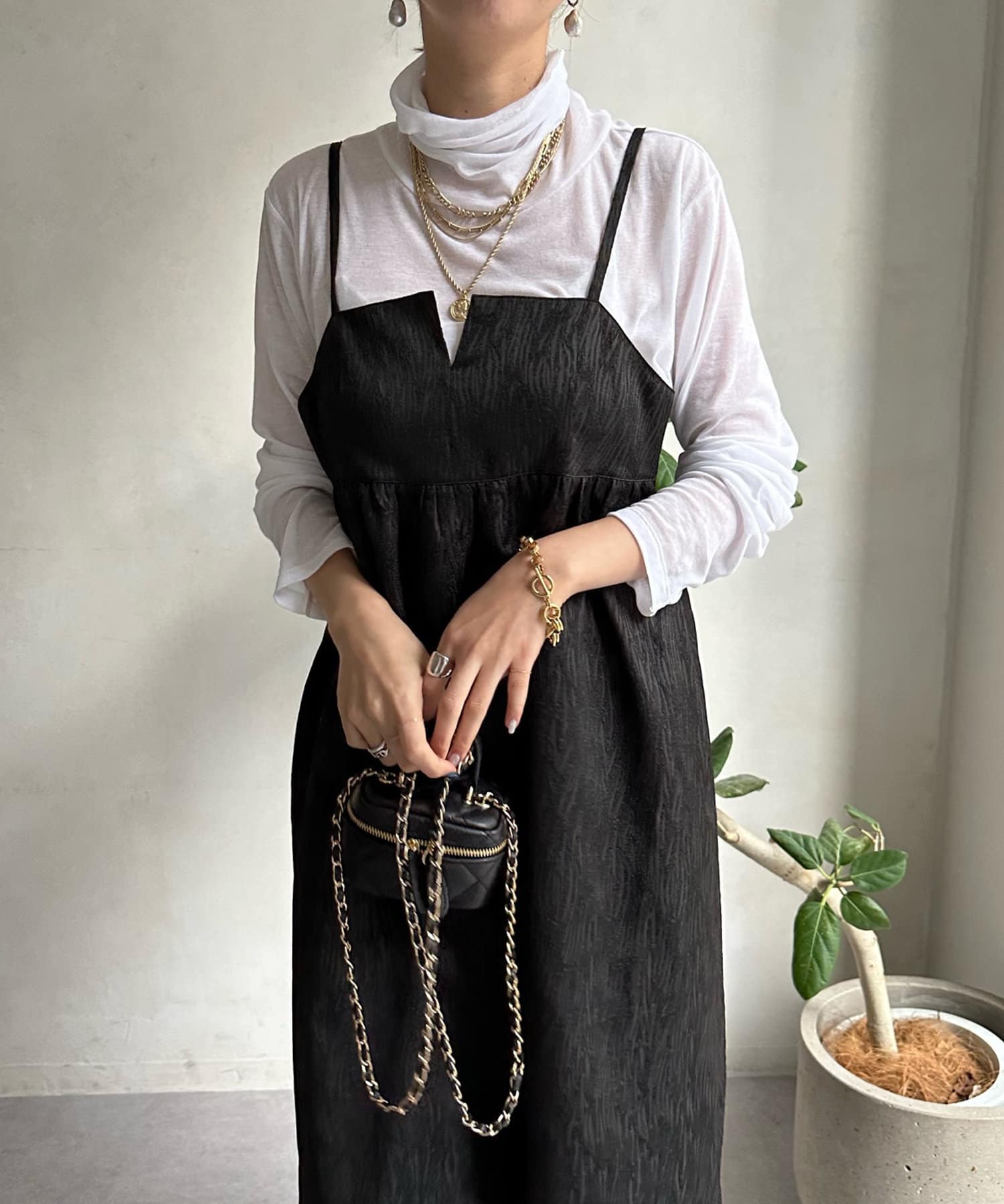 新色追加】【WEB限定】ジャガードビスチェワンピース | DOUDOU