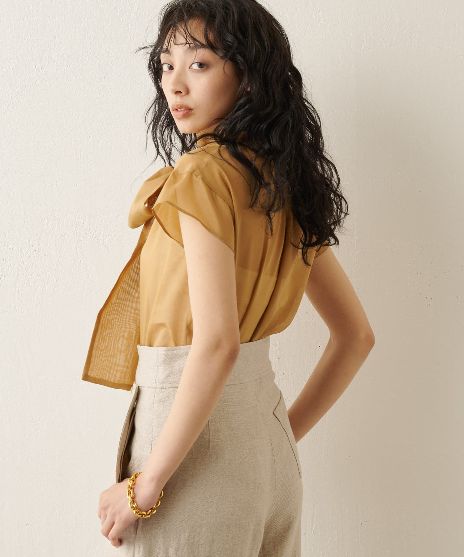 シアーボウタイブラウス | Whim Gazette(ウィム ガゼット)レディース