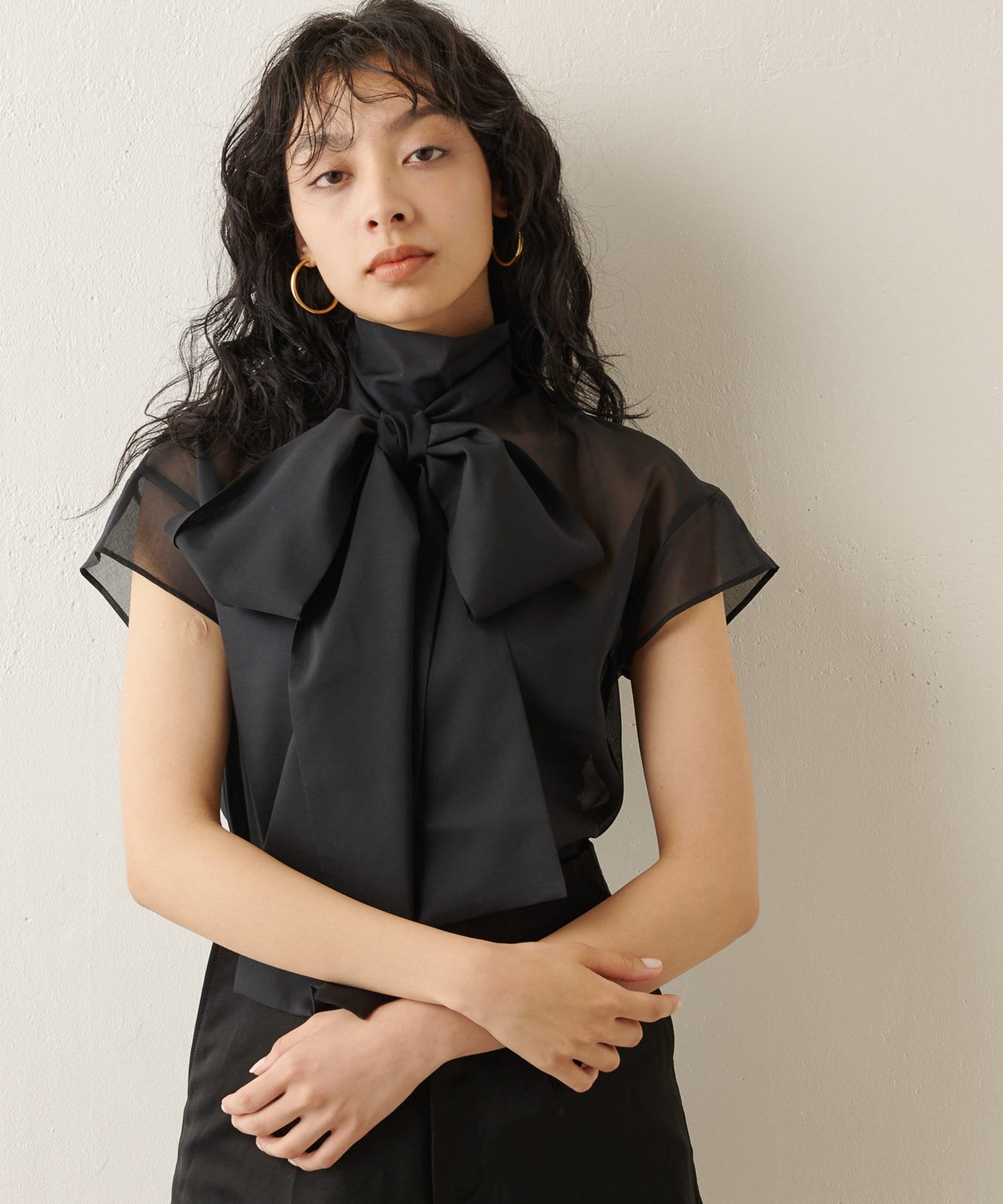 シアーボウタイブラウス | Whim Gazette(ウィム ガゼット)レディース