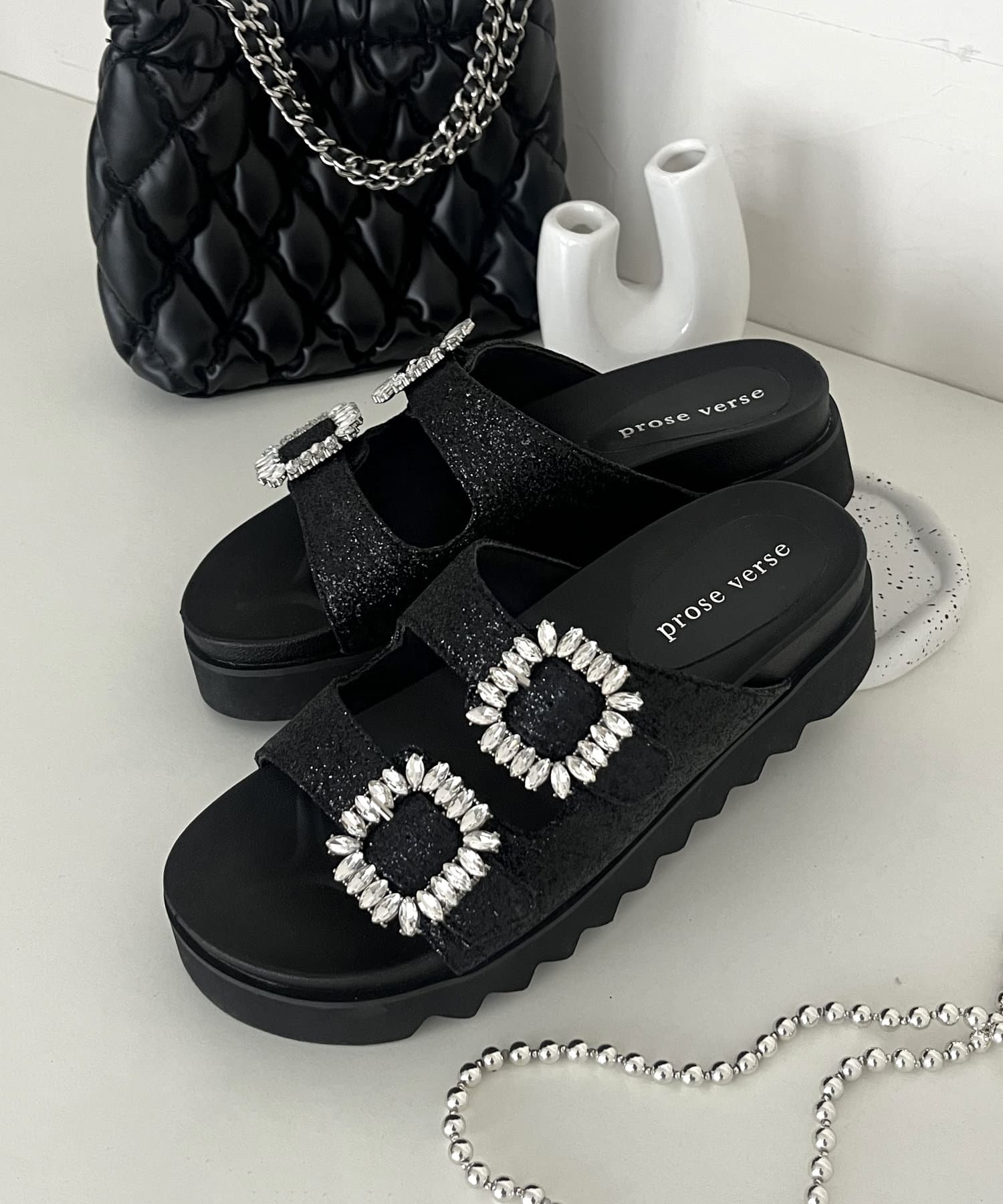 厚底ビジューサンダル | prose verse(プロズヴェール)レディース | PAL