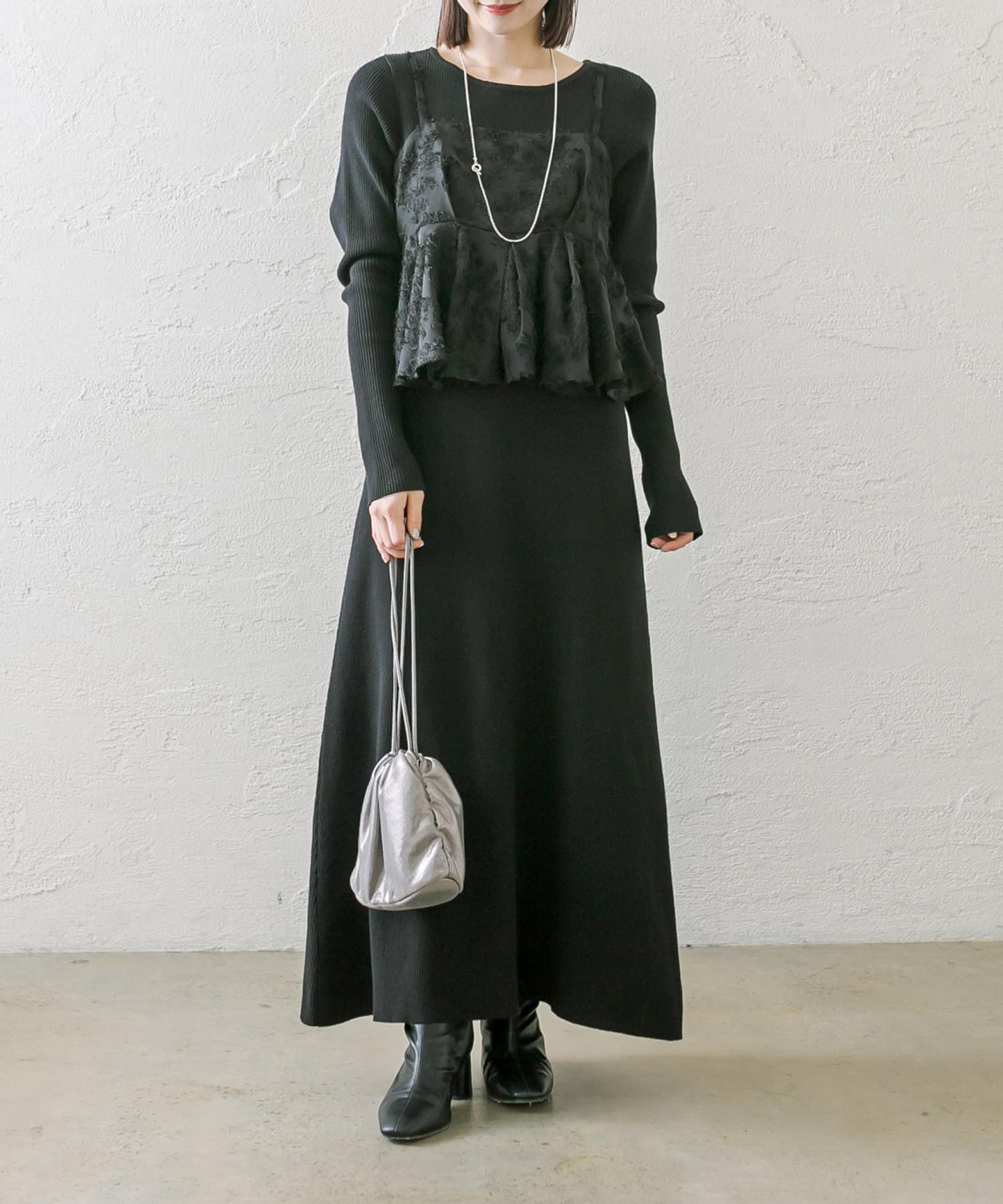 2サイズ展開】ビスチェキャミワンピースセット | mystic(ミスティック