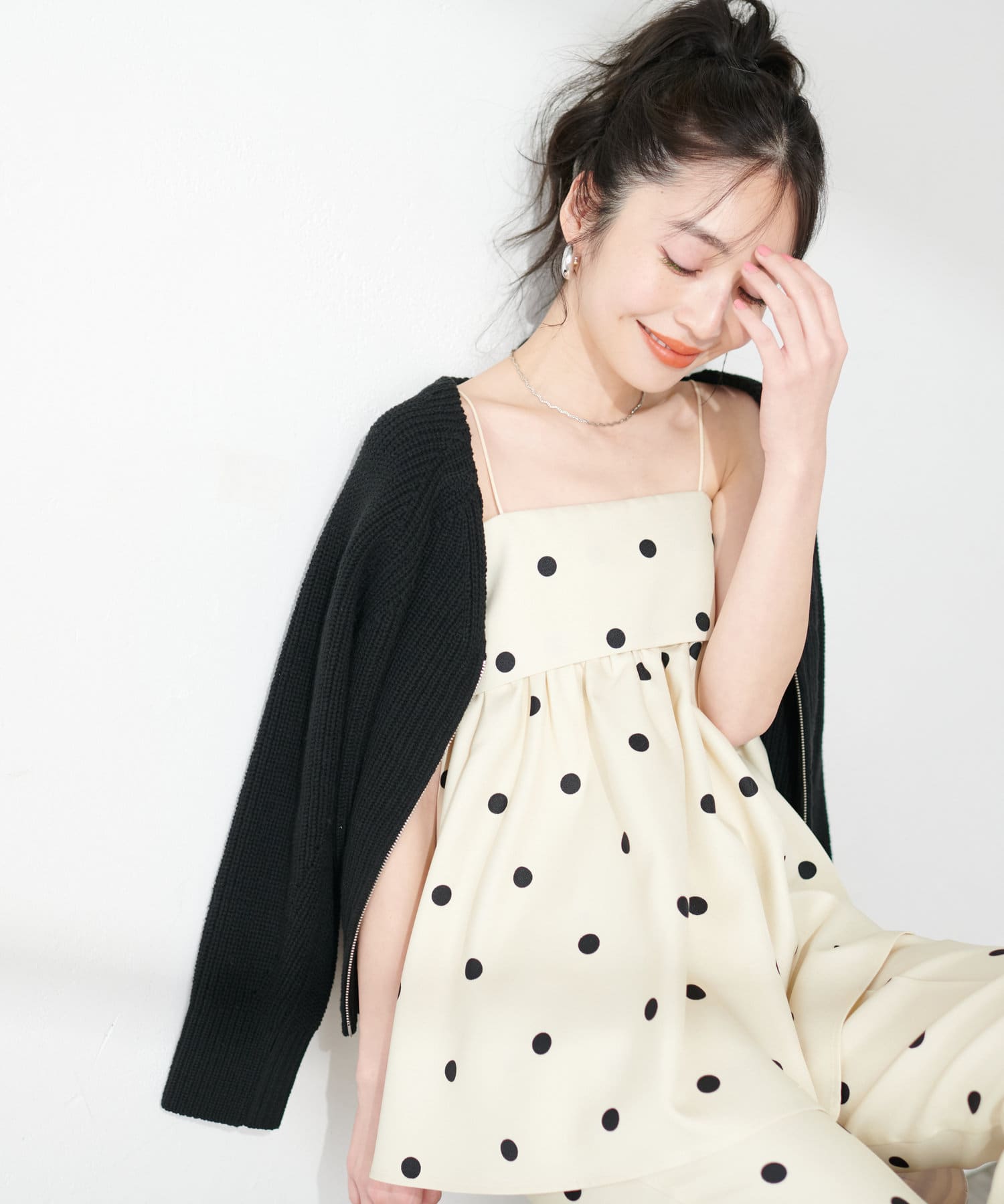 細ヒモペプラムキャミTOPS | natural couture(ナチュラルクチュール