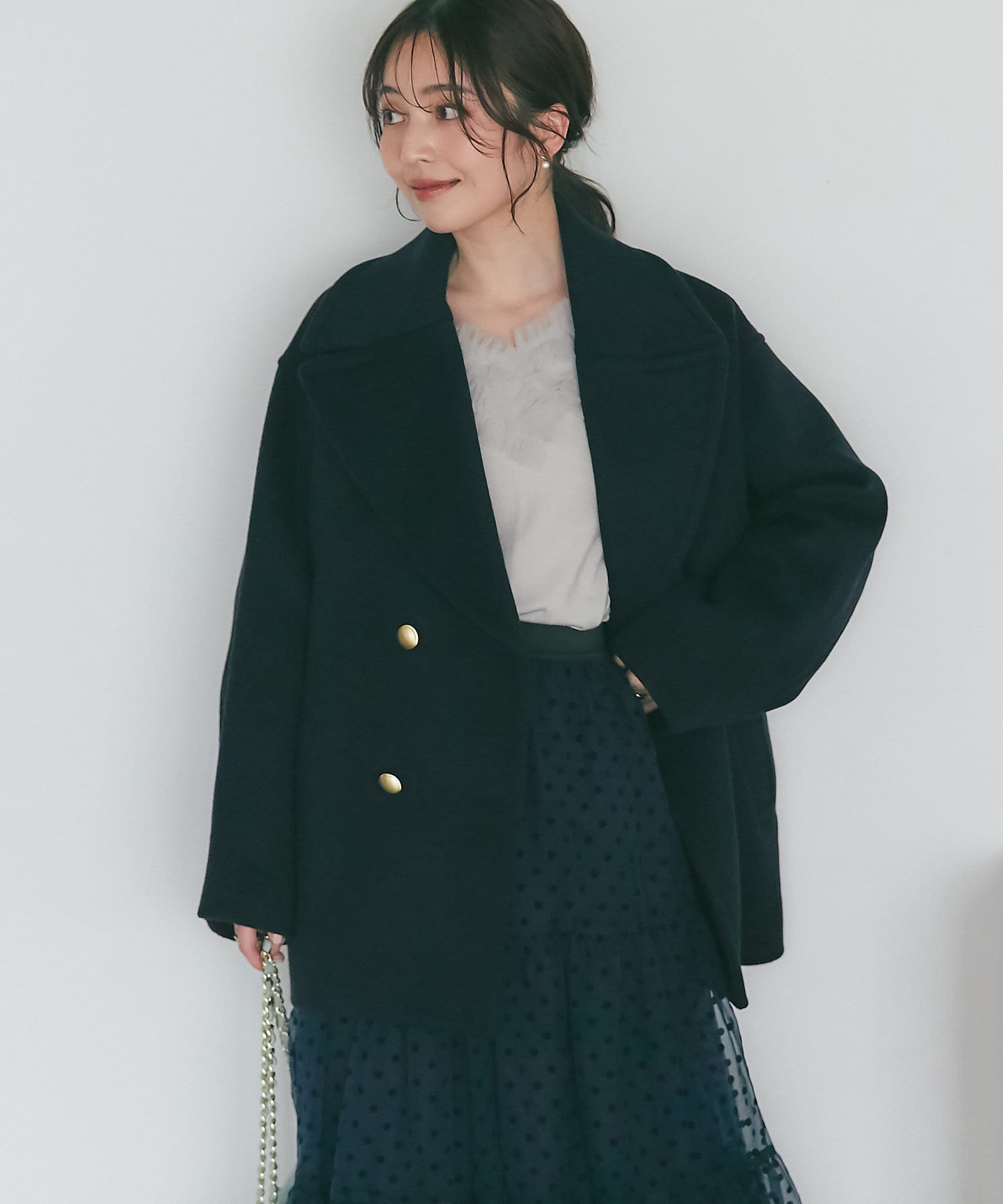 着心地抜群】ロイヤルビーバーメタル釦Pコート | La boutique BonBon