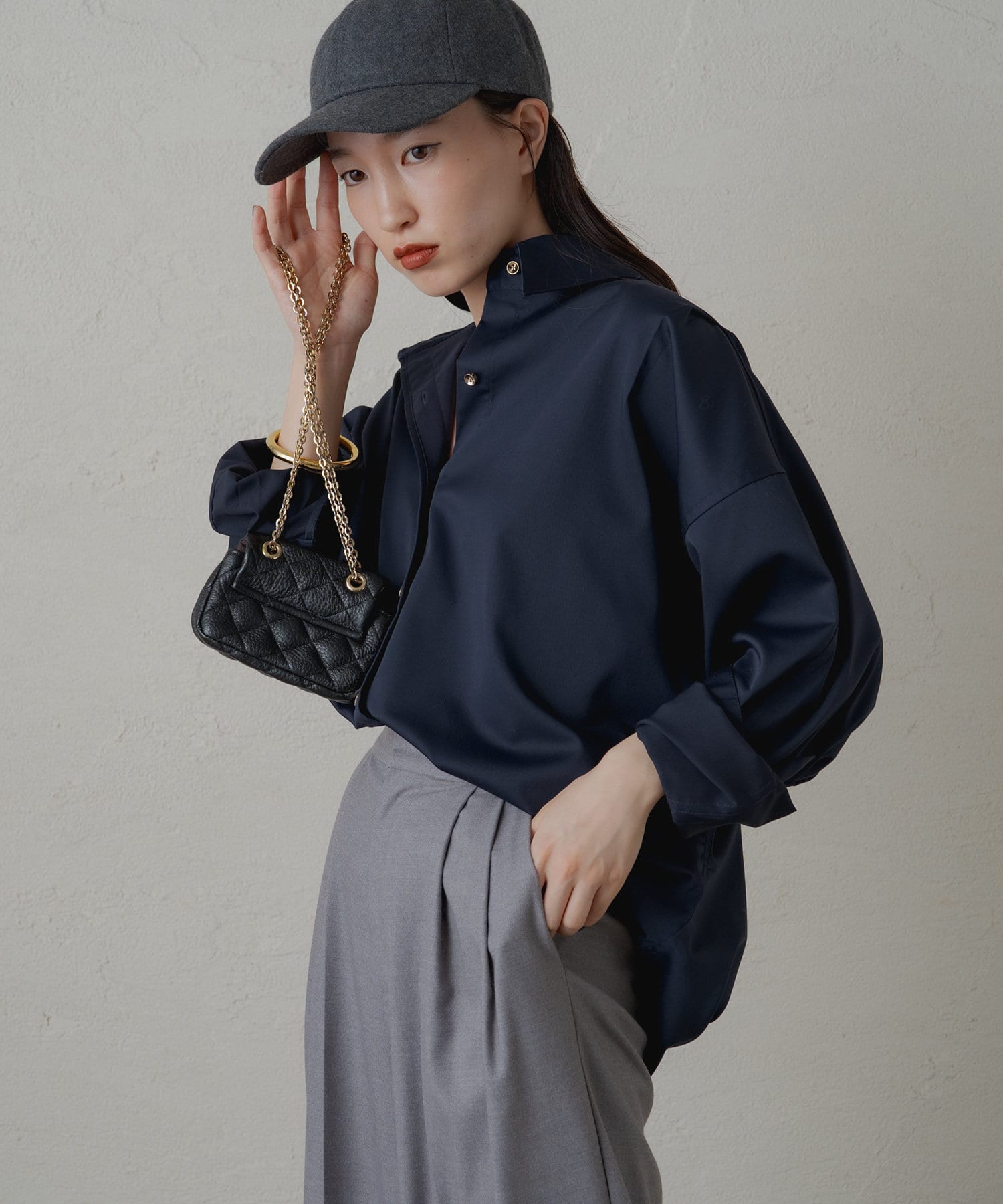 Loungedress】サテンBIGシャツ | OUTLET(アウトレット)レディース