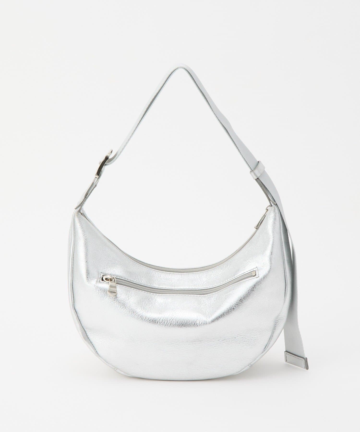 ソフトレザーラウンドショルダーバッグ［silver］ | russet(ラシット