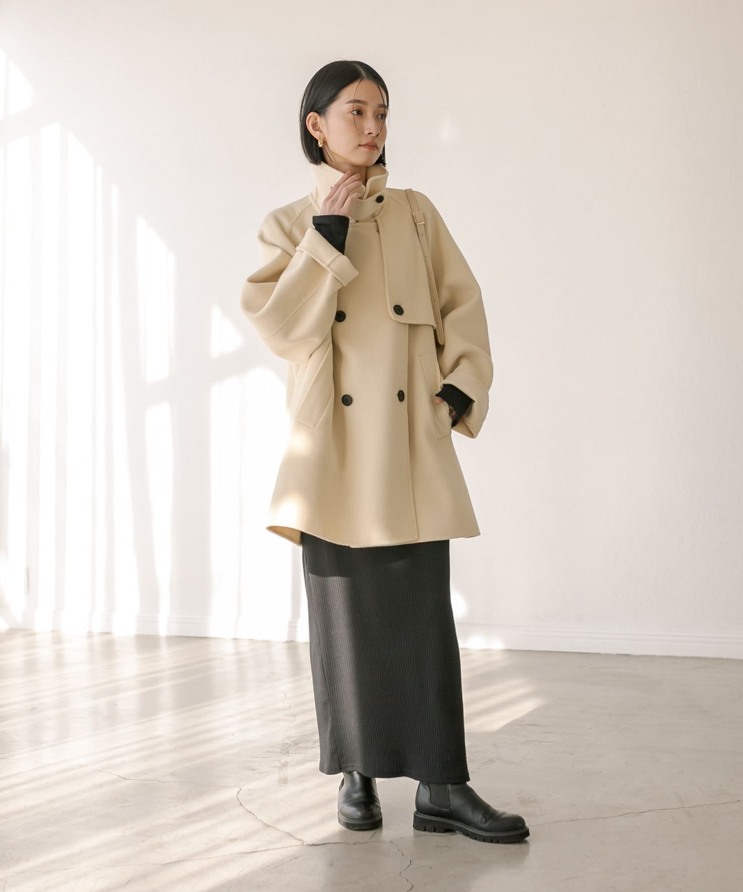 上品に羽織れる】リバーミドルコート | RIVE DROITE(リヴドロワ