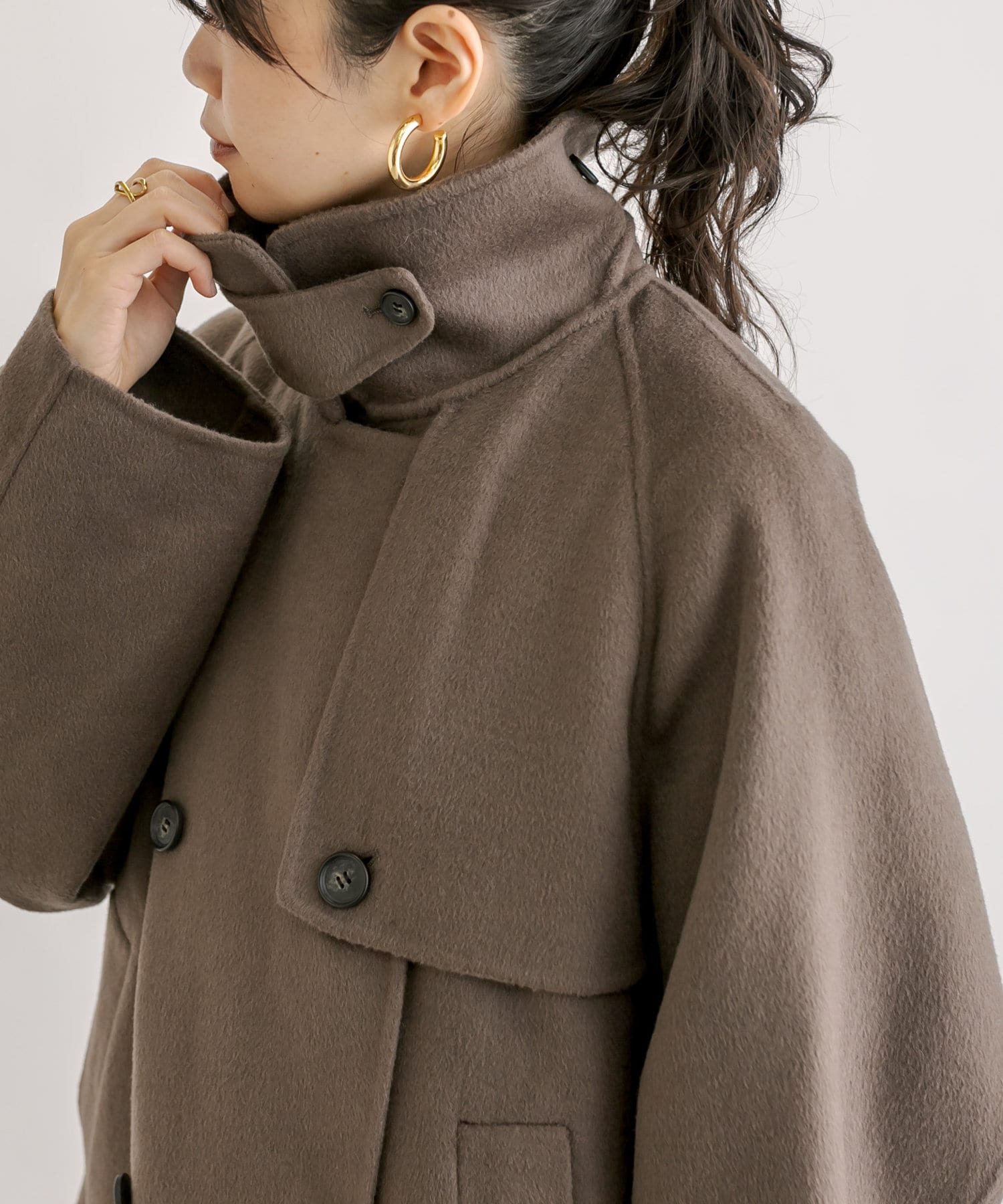 上品に羽織れる】リバーミドルコート | RIVE DROITE(リヴドロワ