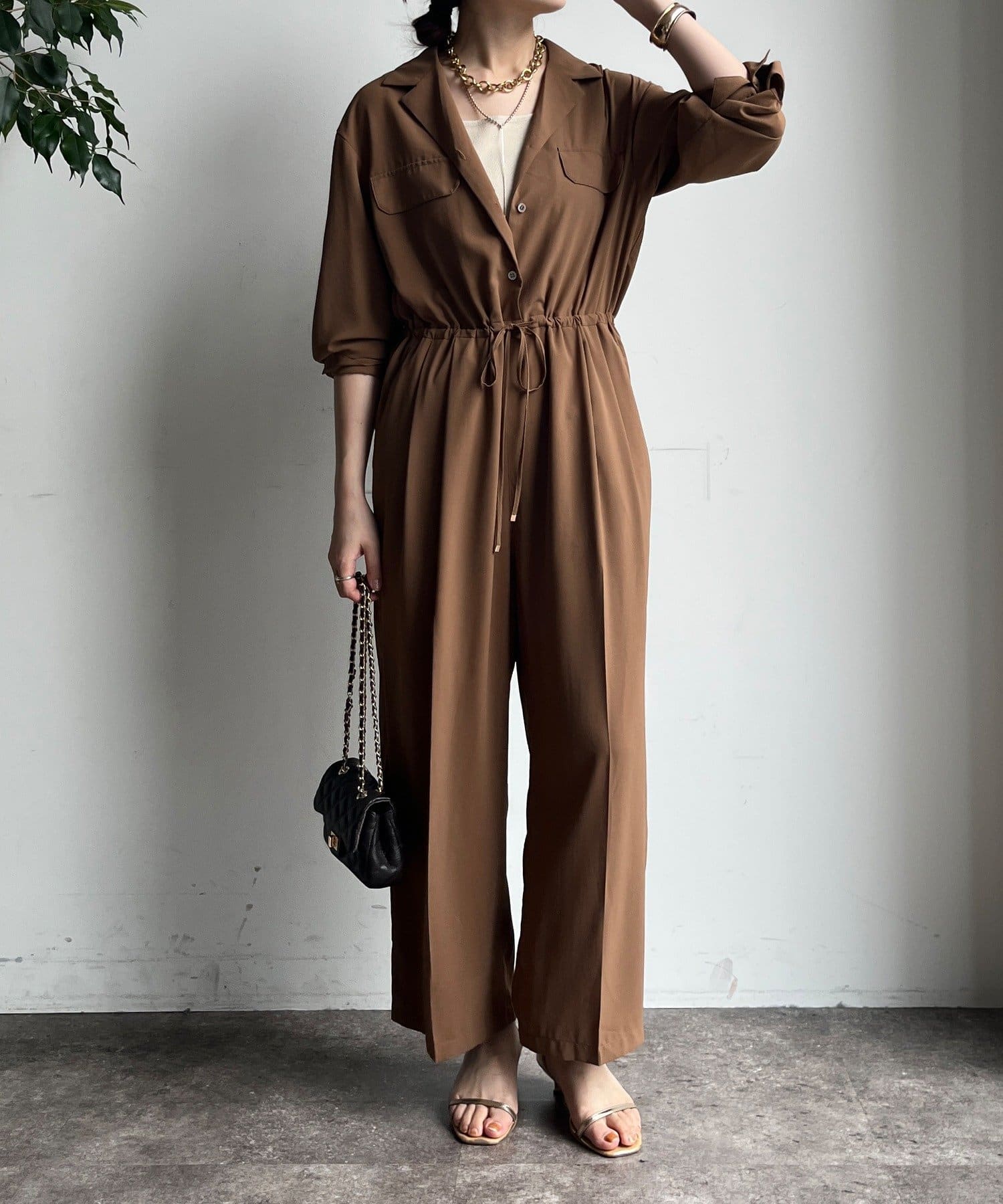 開襟ジャンプスーツ | DOUDOU(ドゥドゥ)レディース | PAL CLOSET(パル