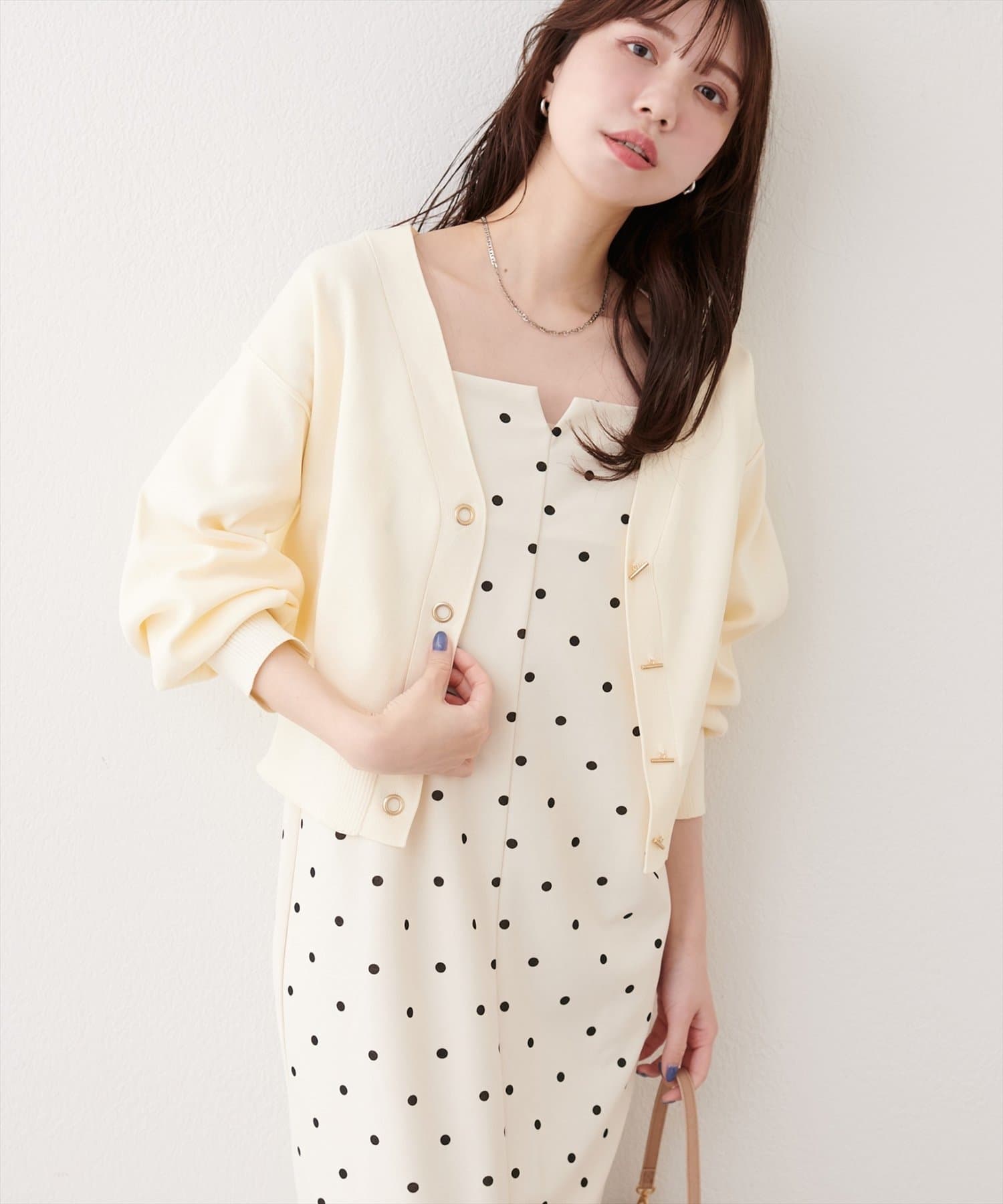 WEB限定】プチプラハトメバー釦カーデ | natural couture(ナチュラル