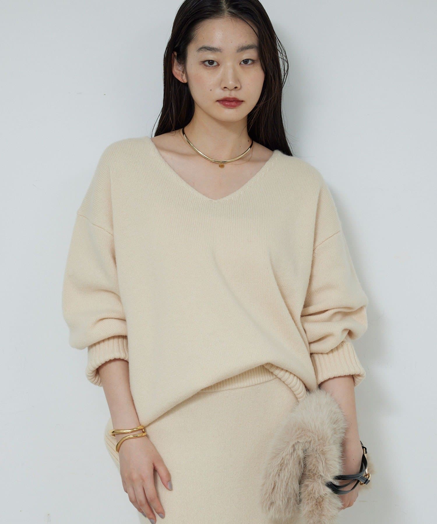 セットアップ対応】【冬のお助けニット！】メリノウールVニット