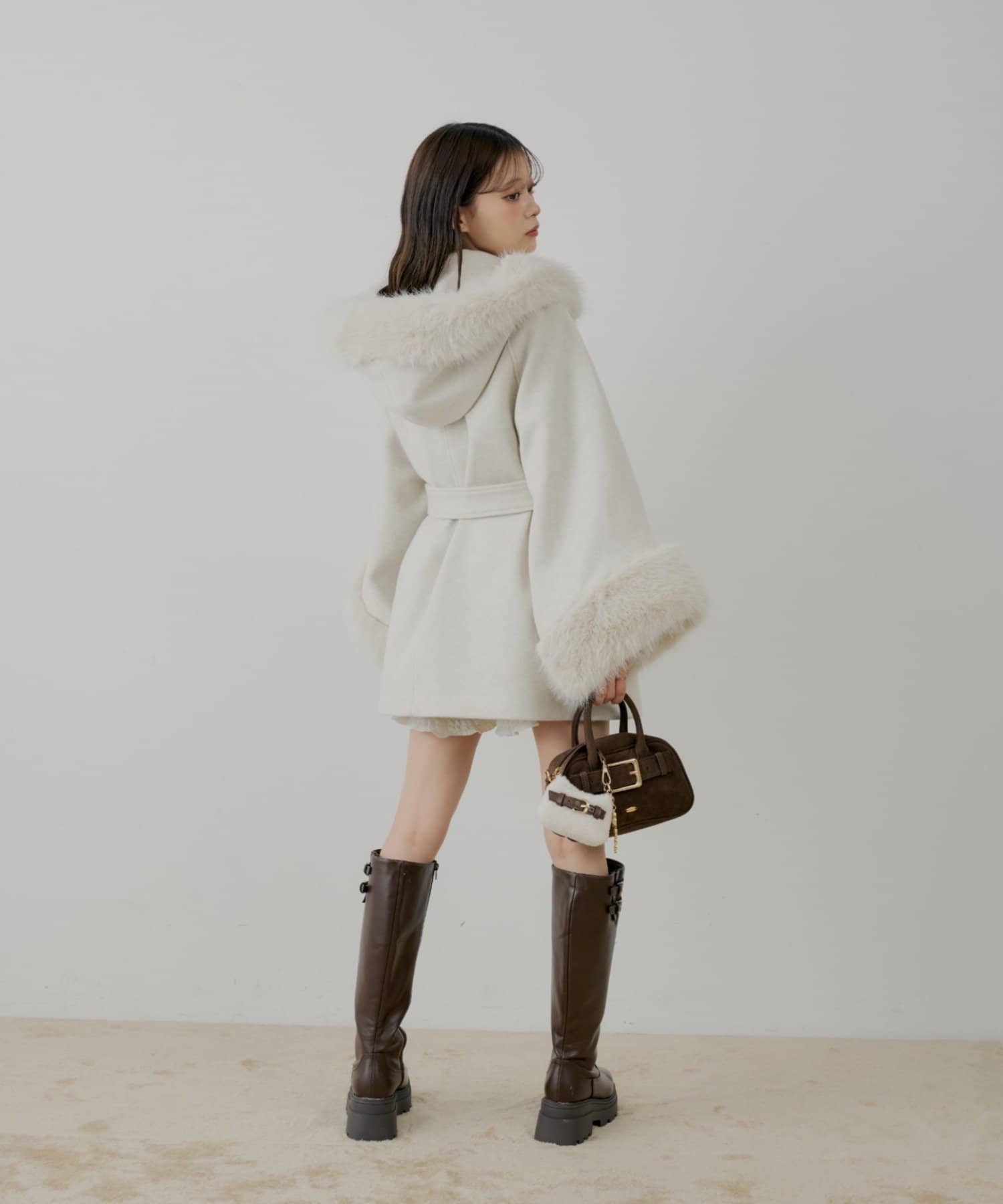 ファー付きフード襟マルチwayケープコート | Chico(チコ)レディース