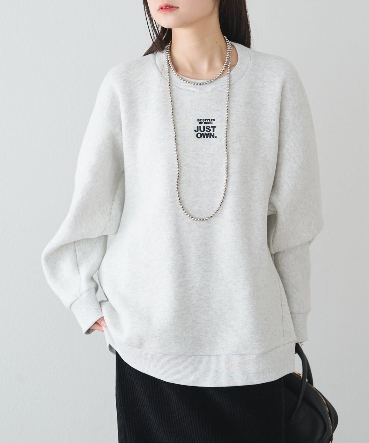 裏ボアロゴ刺繍スウェット | PUAL CE CIN(ピュアルセシン)レディース