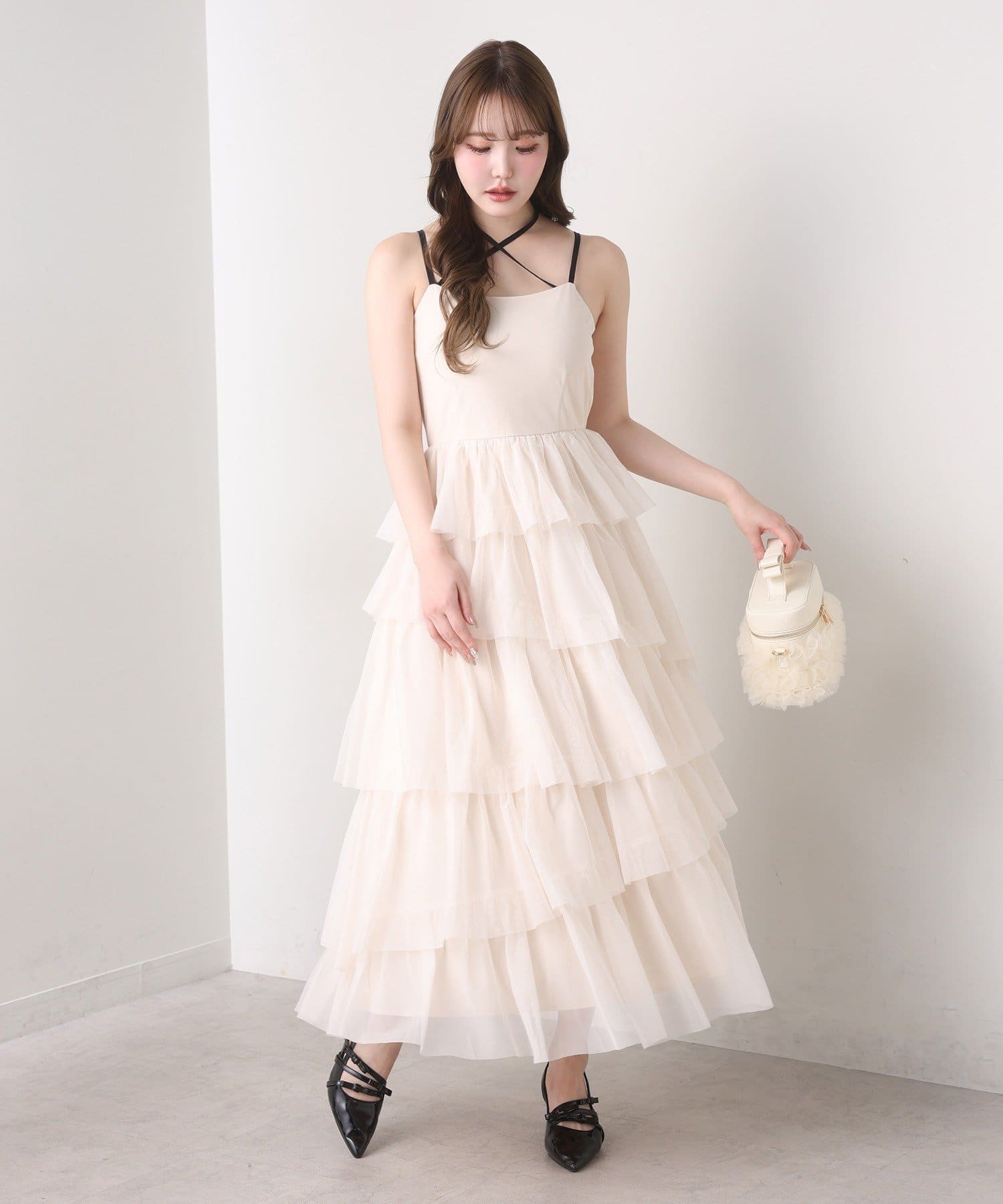 WEB限定リバイバル】ティアードチュールワンピース | one after