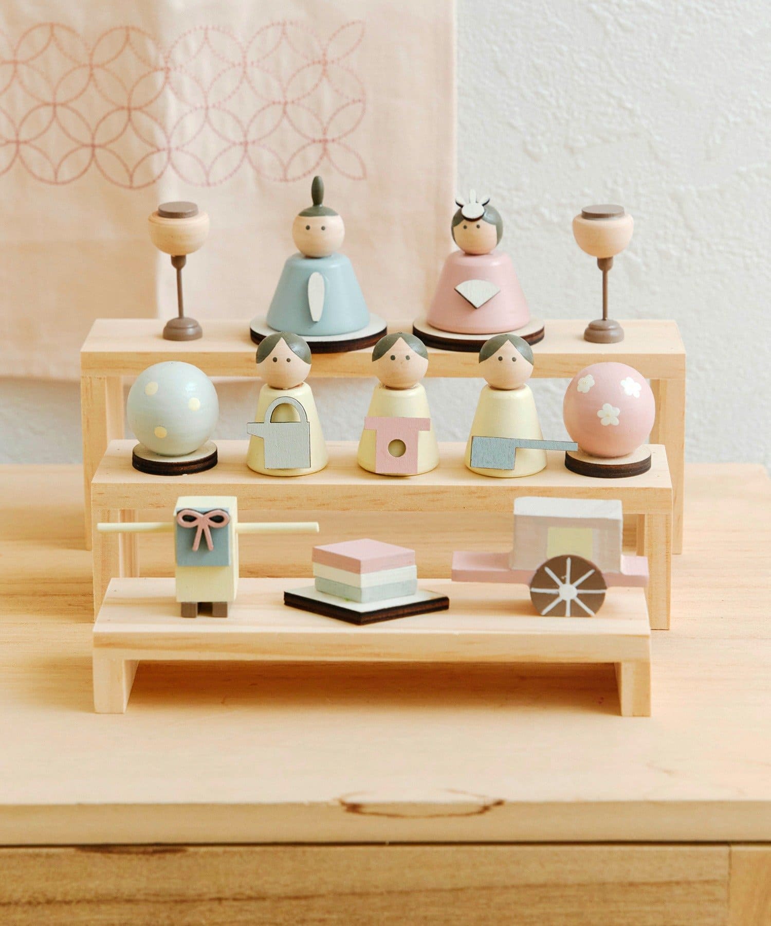 salut! 収納できる雛人形セット/ひなまつり 収納できる雛人形セット