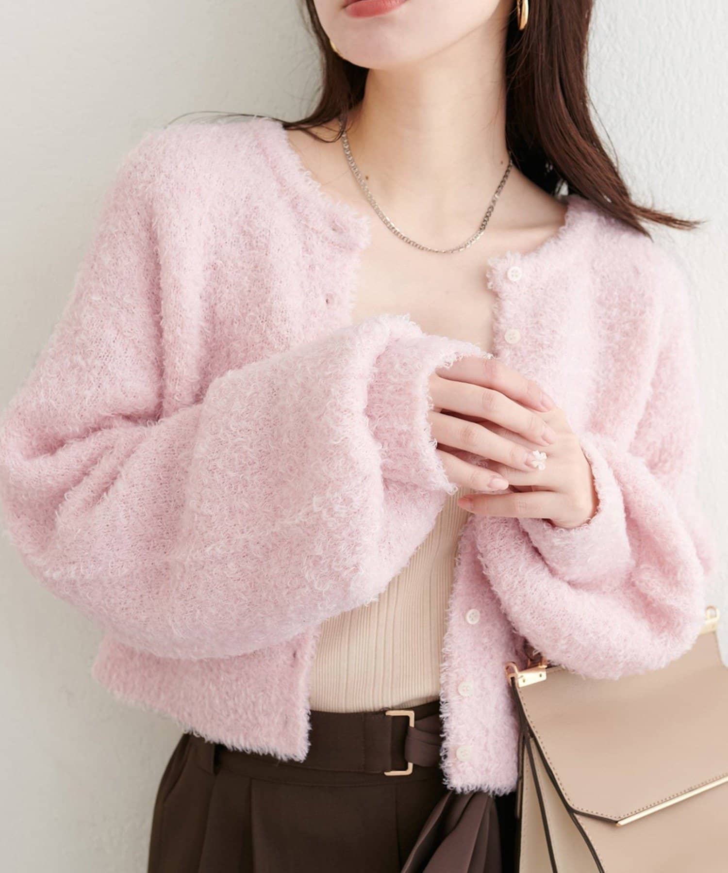 natural couture】クロップドカーディガン | NICE CLAUP / OLIVE des