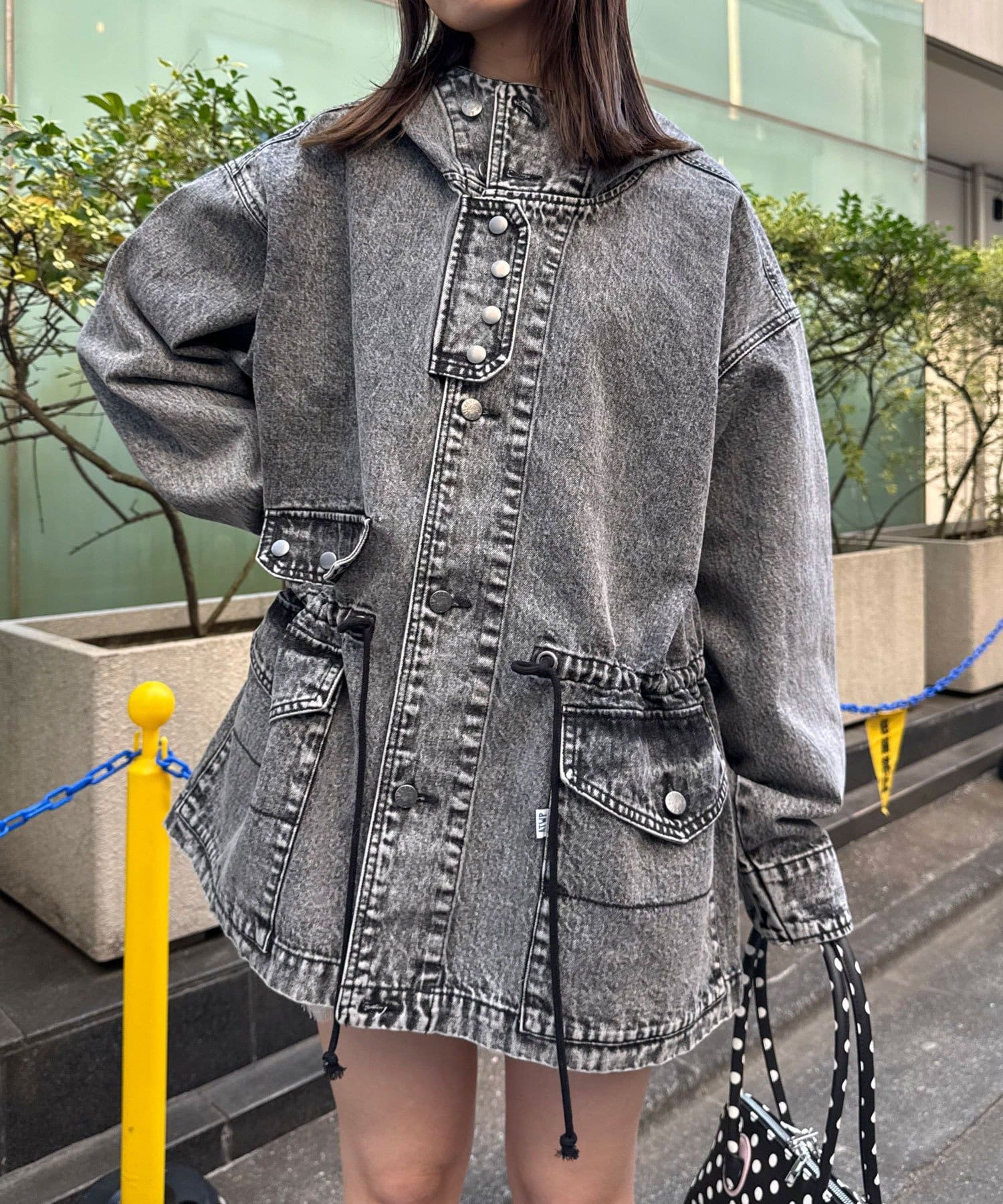 ANTI WARP /アンチワープ】デニムスモッグフーディジャケット