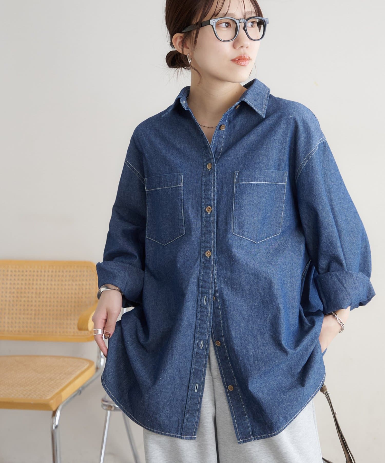 軽やか】ライトオンスデニムシャツ | DISCOAT(ディスコート)レディース