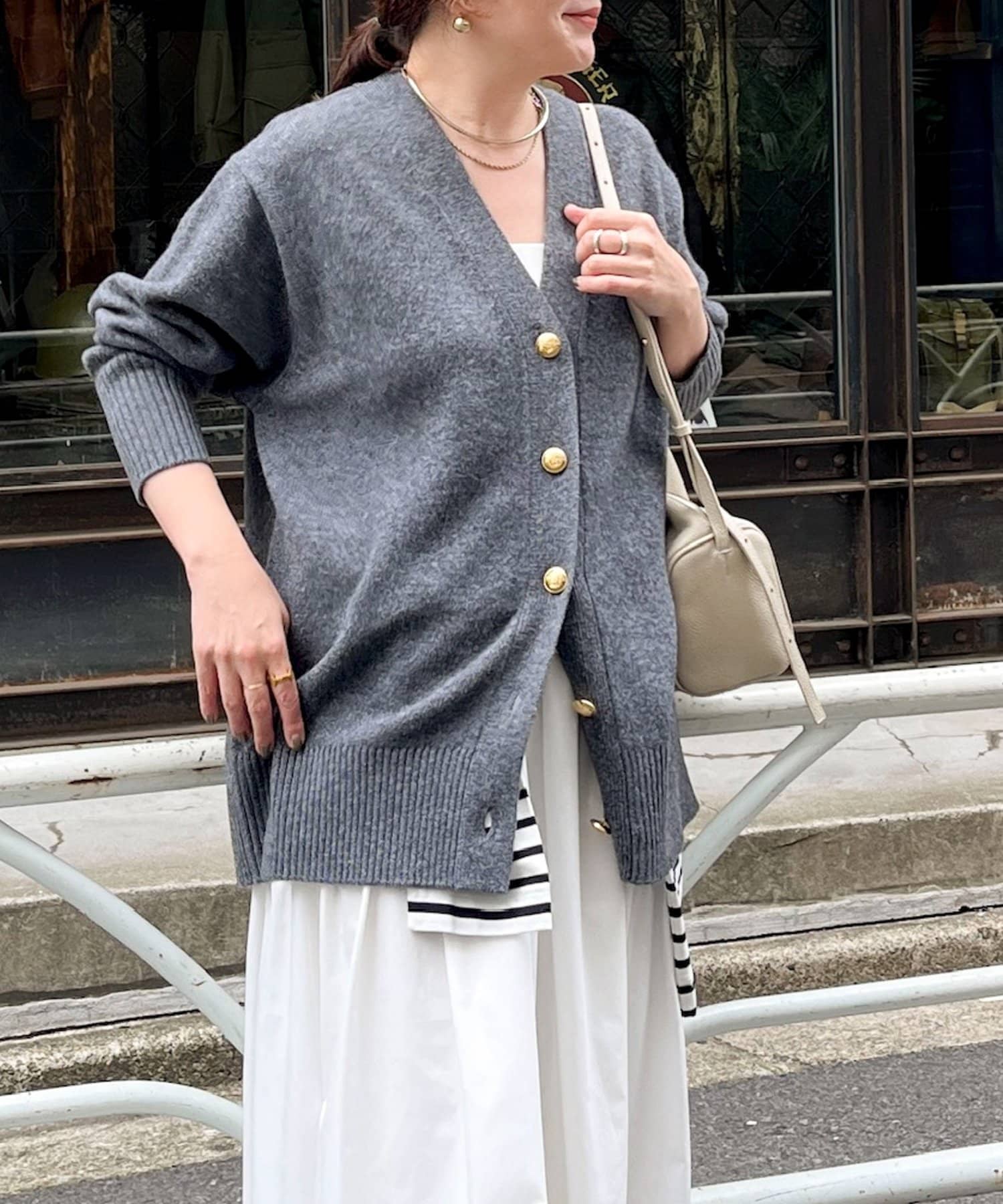 WEB限定アイテム】2WAY長めVネックカーディガン | NOLLEY'S(ノーリーズ