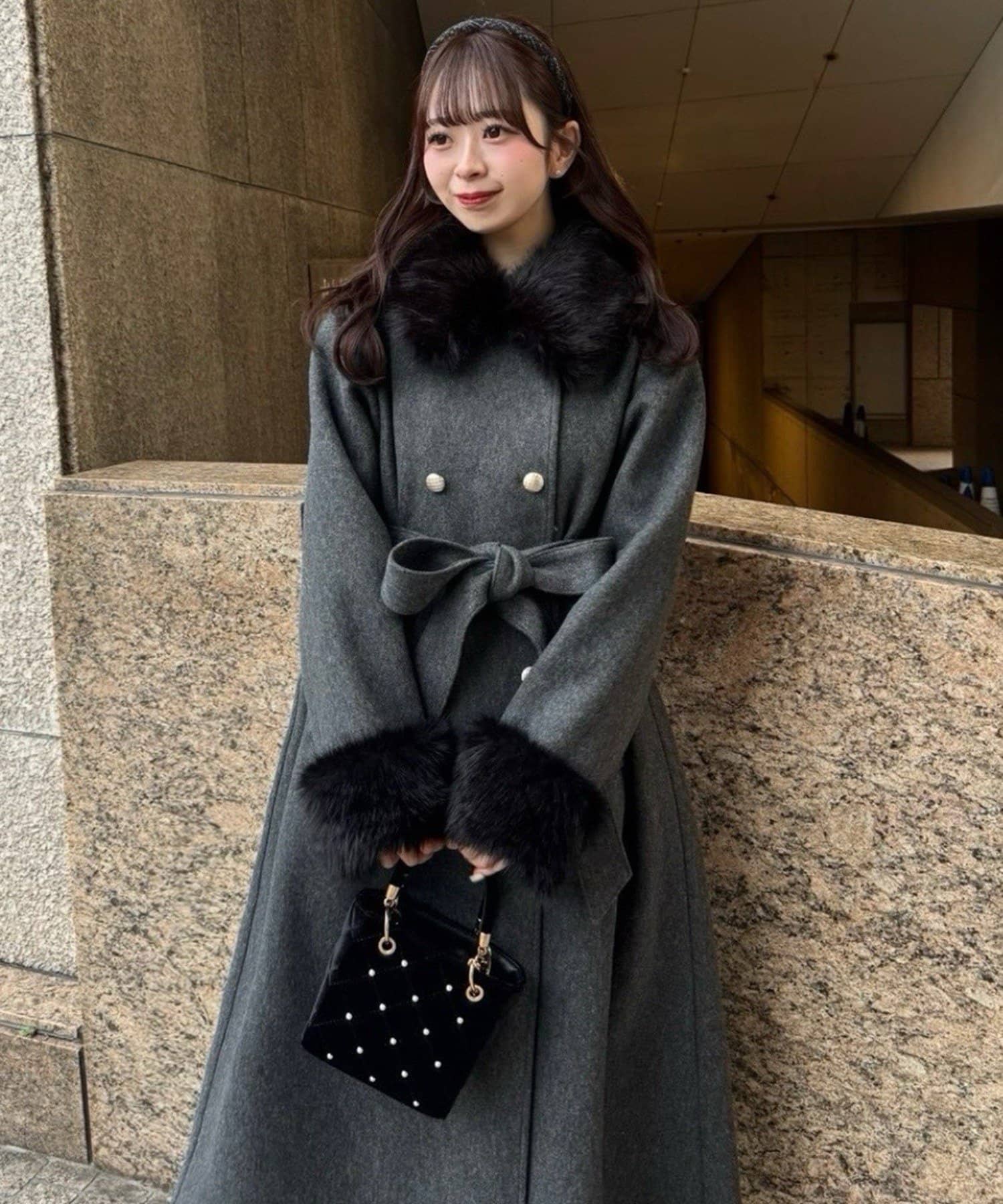 ファー付マルチロングコート | one after another NICE CLAUP(ワン