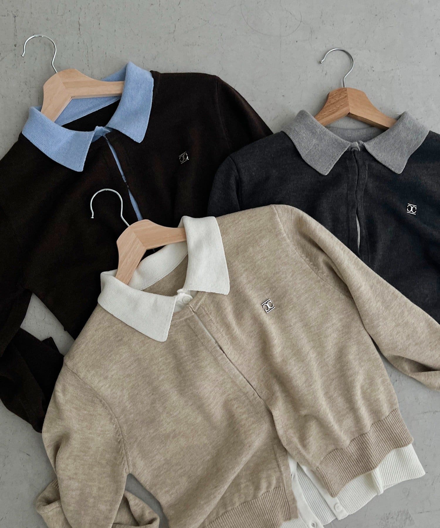 レイヤードポロニットカーディガン | CAPRICIEUX LE'MAGE(カプリシュレ