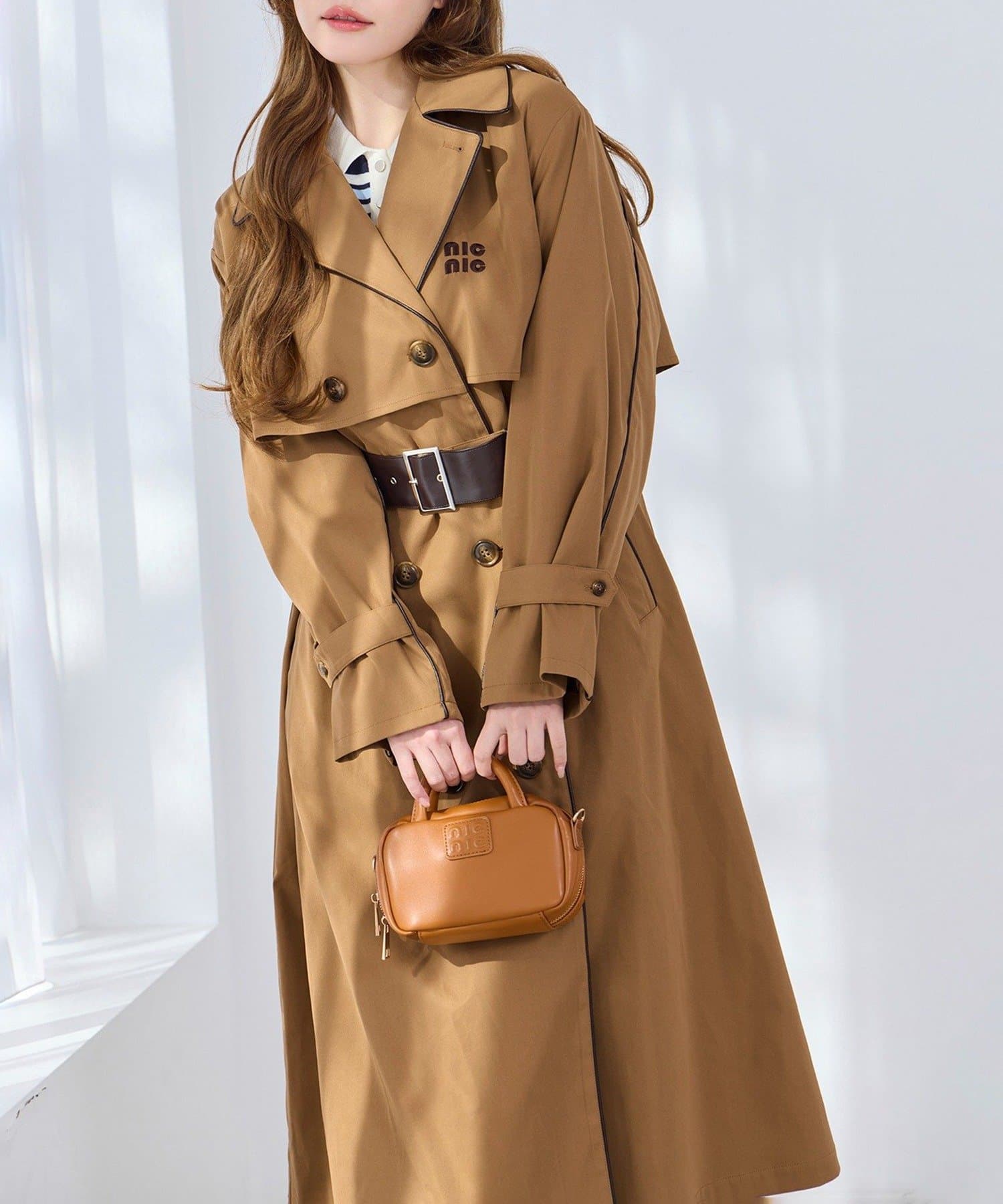 one after another 】【オリジナルロゴ入り】配色トレンチコート