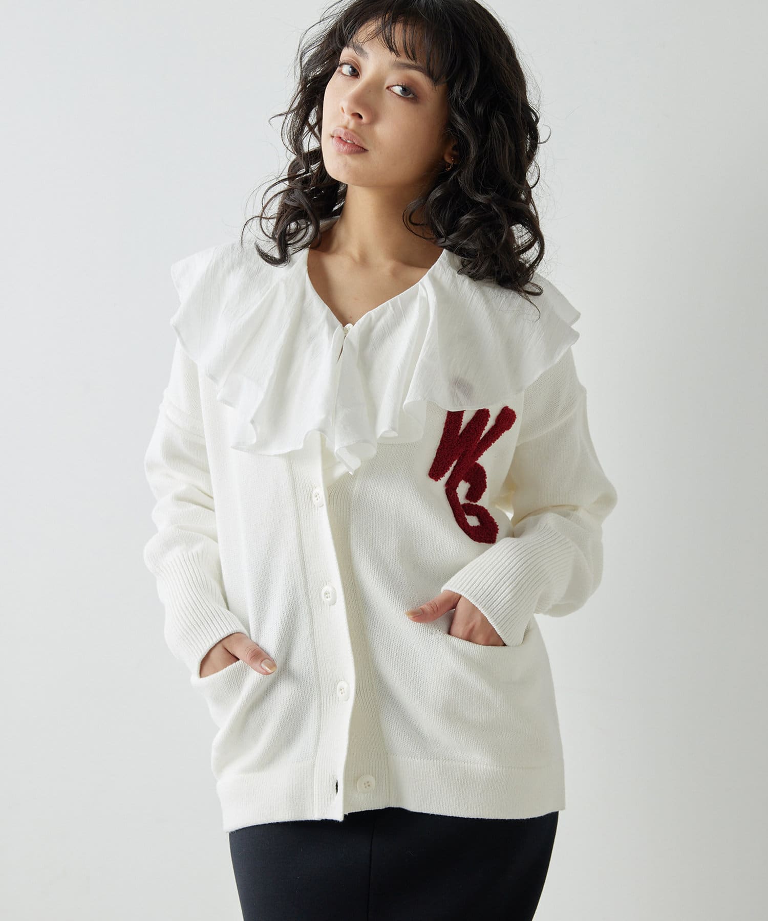 ワッペンニットカーディガン | Whim Gazette(ウィム ガゼット