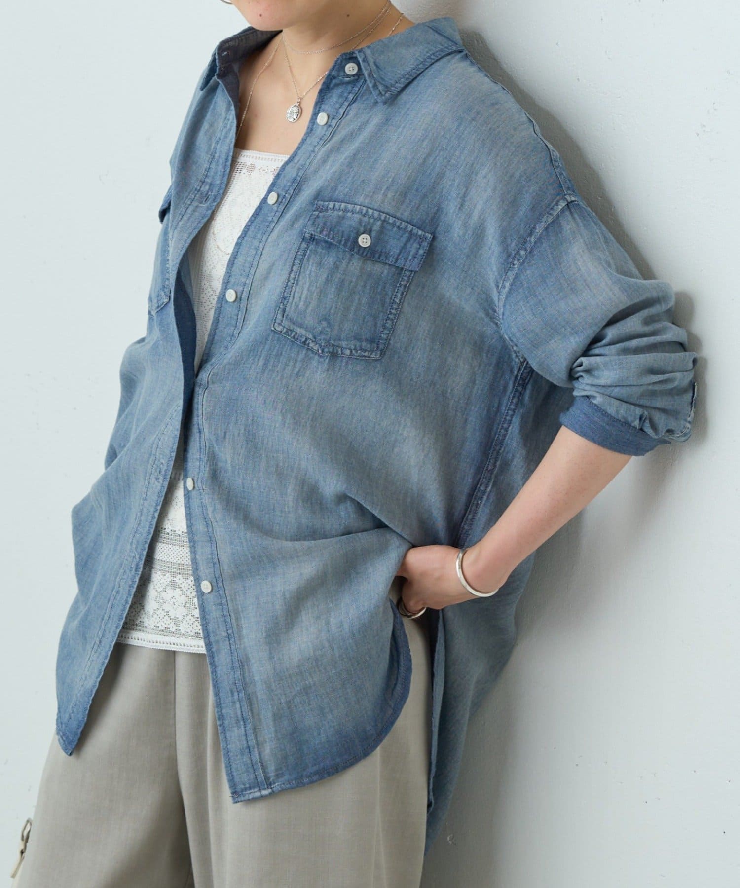 シフォンデニムシャツ | BEARDSLEY(ビアズリー)レディース | PAL