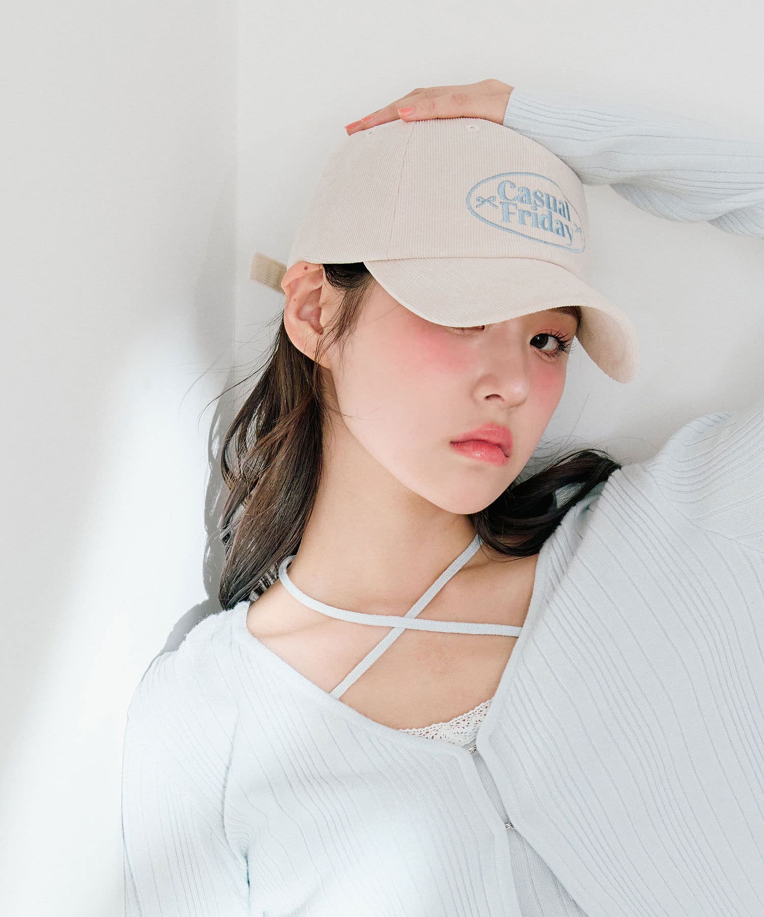 コーデュロイ刺繍入りキャップ | OLIVE des OLIVE(オリーブ デ