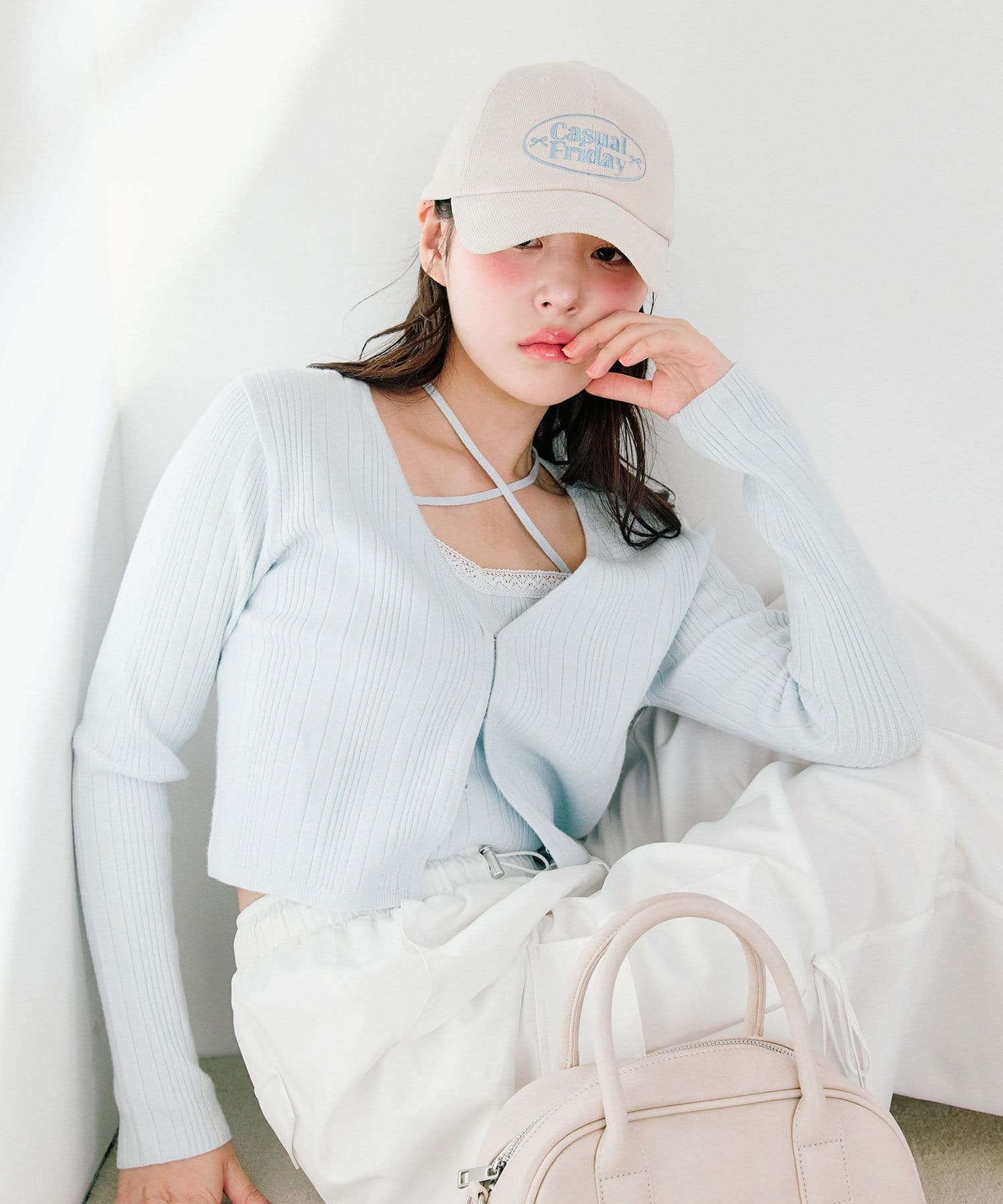 コーデュロイ刺繍入りキャップ | OLIVE des OLIVE(オリーブ デ