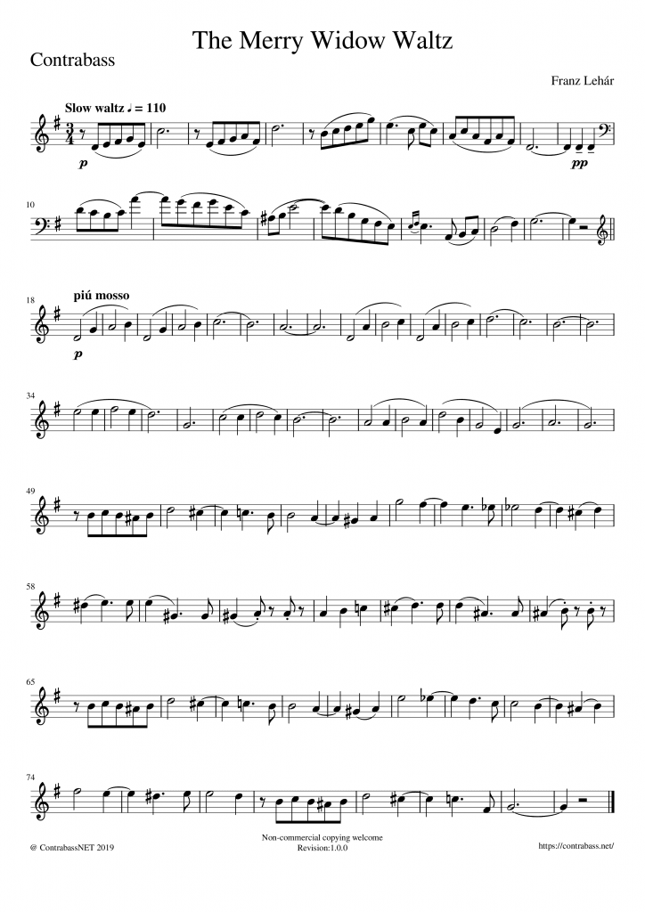 F.レハール作曲 オペレッタ「メリー・ウィドウ」よりワルツ