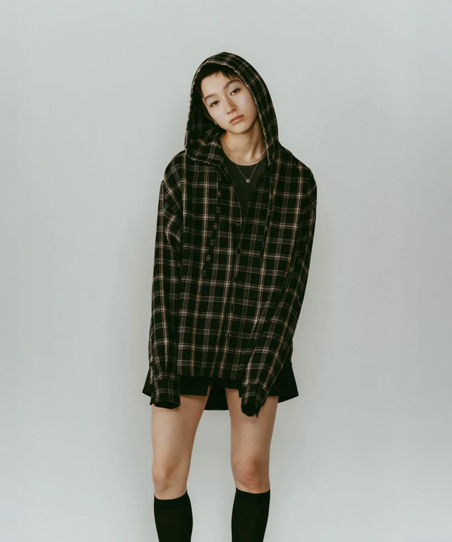 hooded over shirts(FREE CHECK): Knuth Marf: WOMENS｜CONZ ONLINE STORE