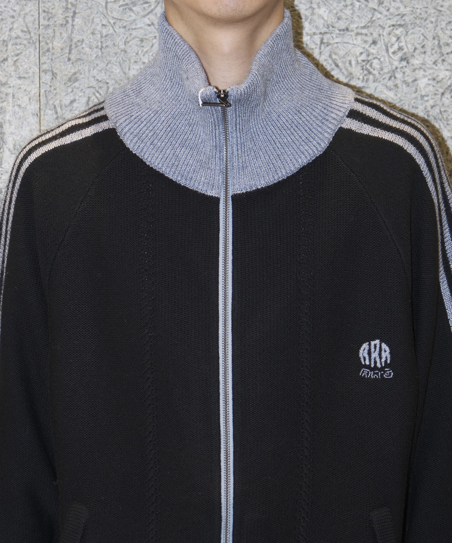 KNITTED TRACK JACKET(1 BLACK): RICE NINE TEN: MENS｜CONZ ONLINE STORE