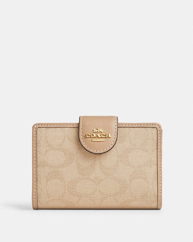 COACH® ME | Medium Corner Zip Wallet With Signature Canvas