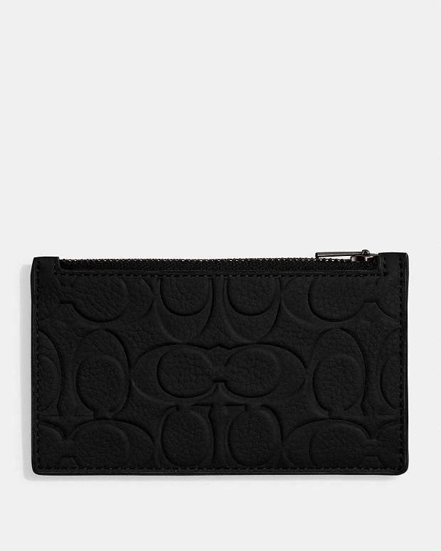 公式】COACH – コーチ | ジップ カード ケース・シグネチャー レザー