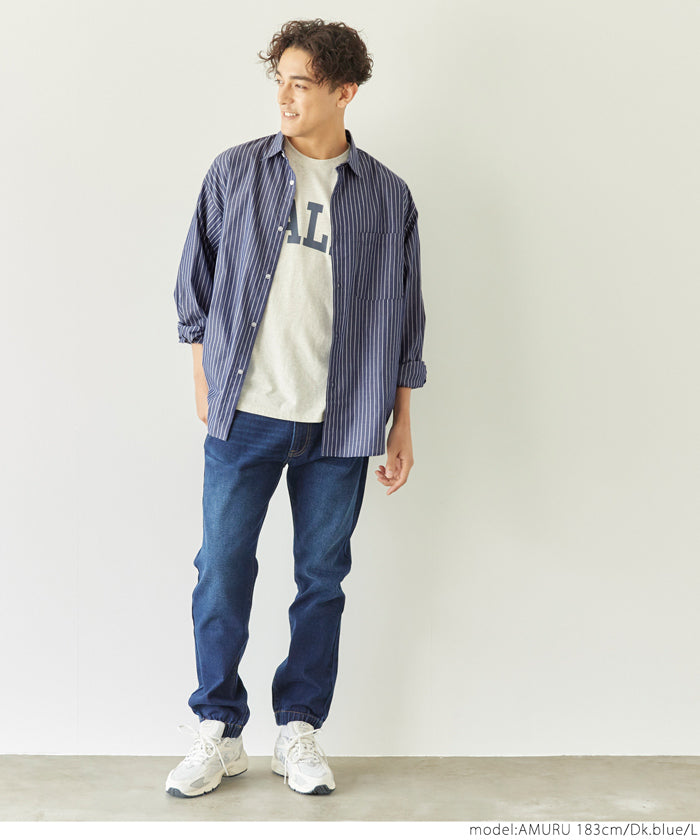 新品タグ付 アンダーカバー ストライプ フロントロゴ Yシャツ 633KZ