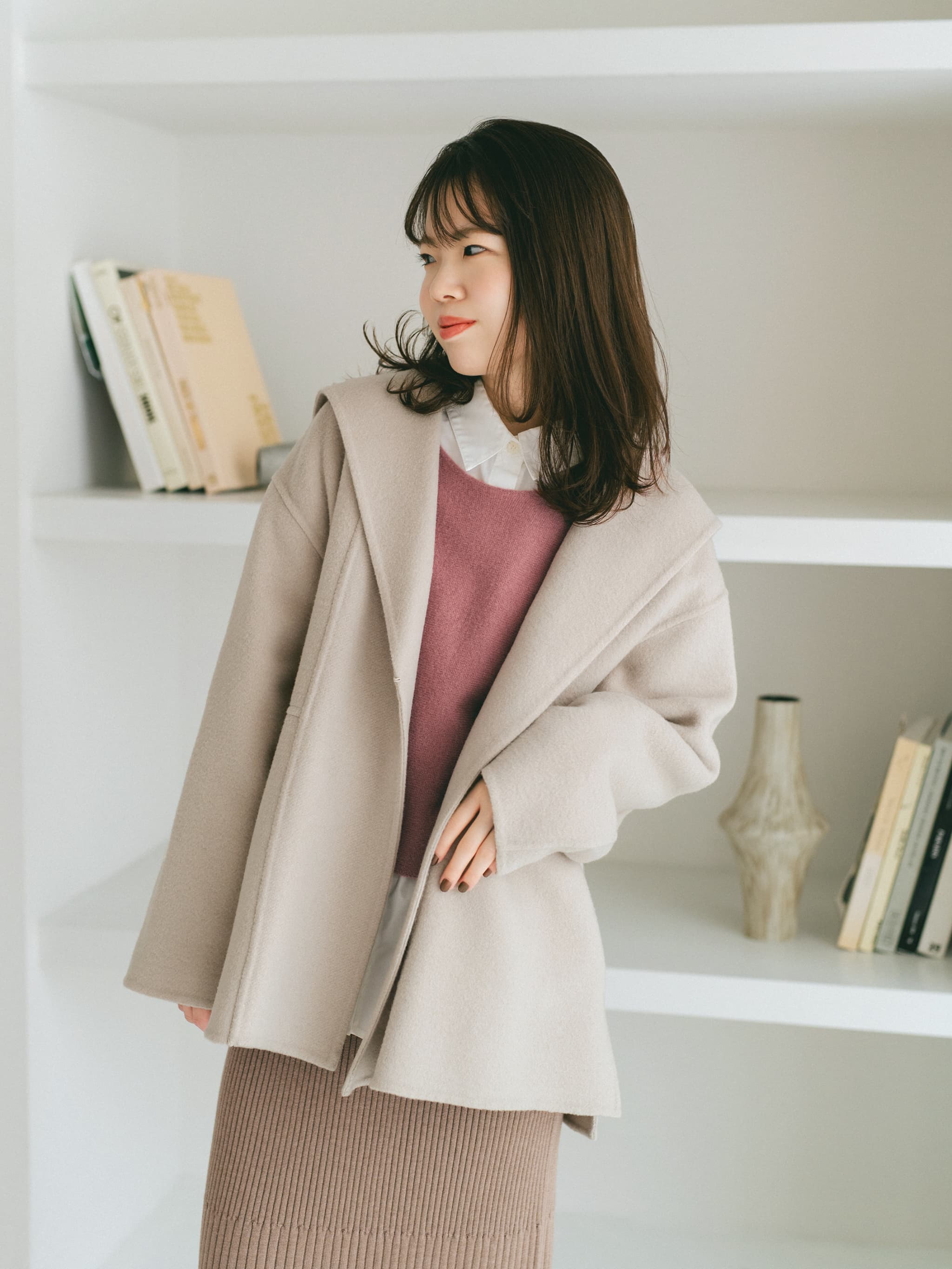 ウールリバーミドルコート | 小柄・低身長女性向けファッション通販