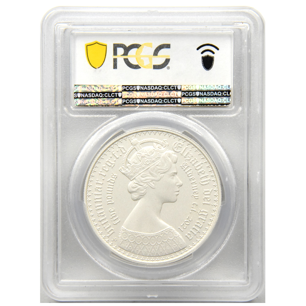 2枚セット】オルダニー島 2021 エリザベス2世 5ポンド 銀貨 PCGS PR70