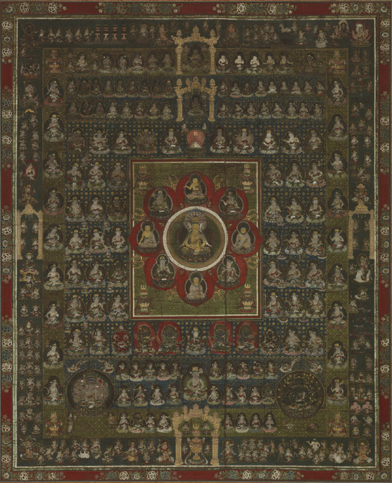 美品 掛け軸 大日如来像 真言密教 仏画 佛教美術 重要文化財 金剛頂経