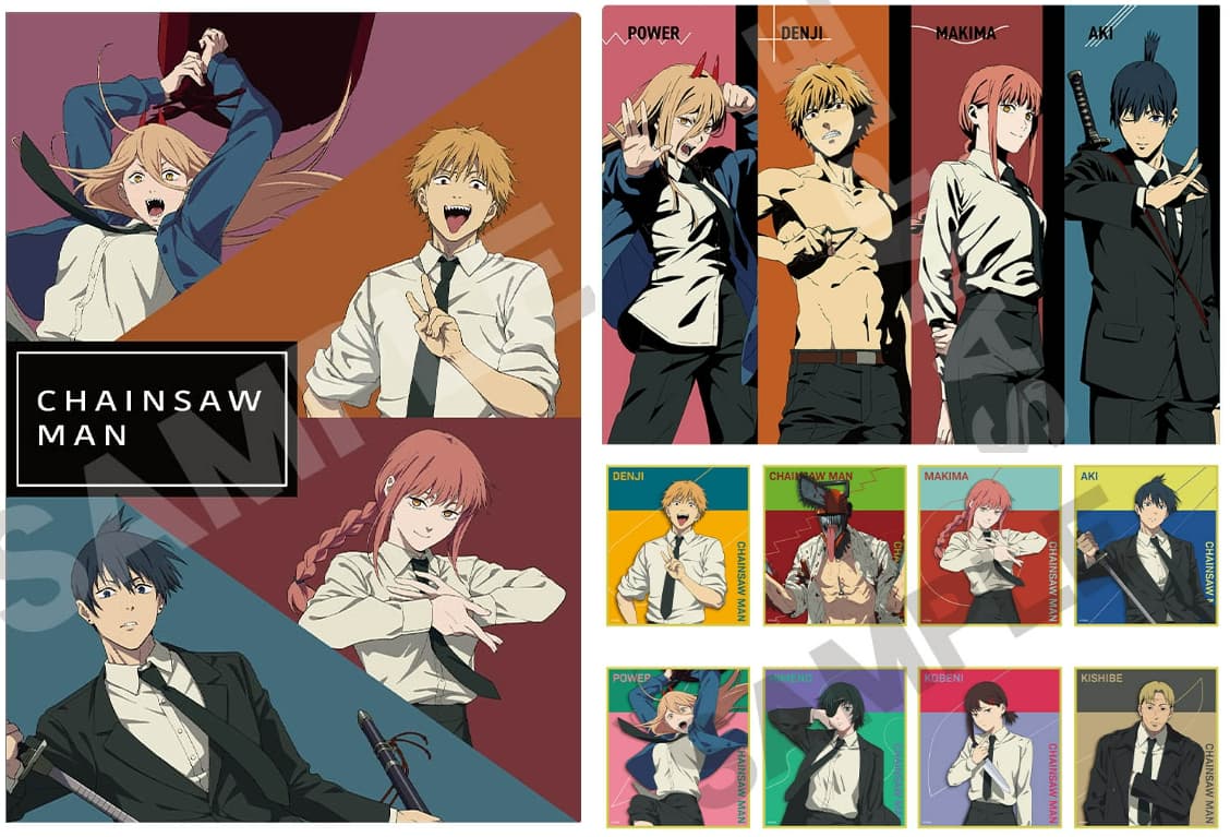 チェンソーマン デンジやマキマらが描かれた下敷き・ミニ色紙 4月発売!