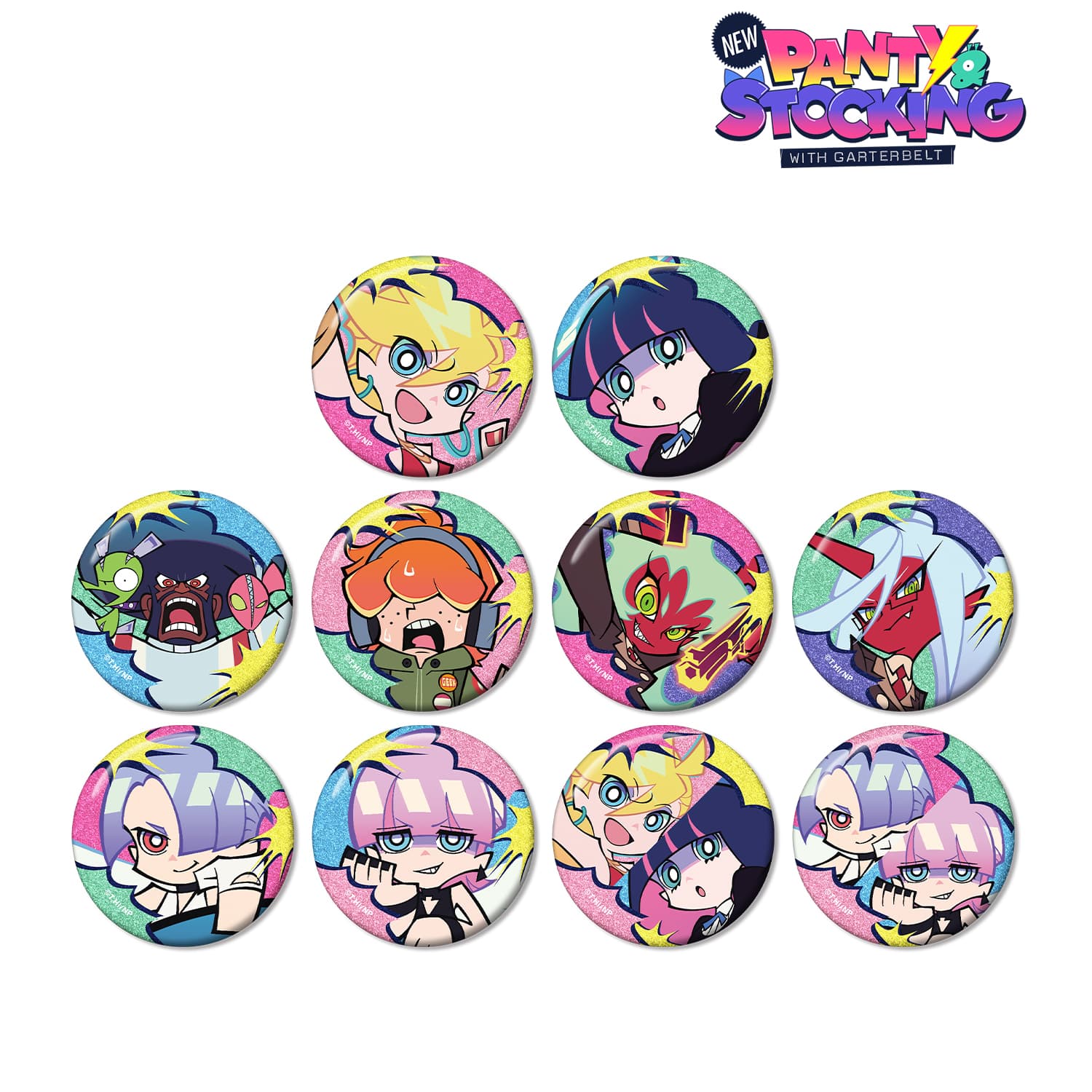 Newパンスト ポリポリ兄弟らのキャラ別缶バッジなど新作グッズ 3月発売