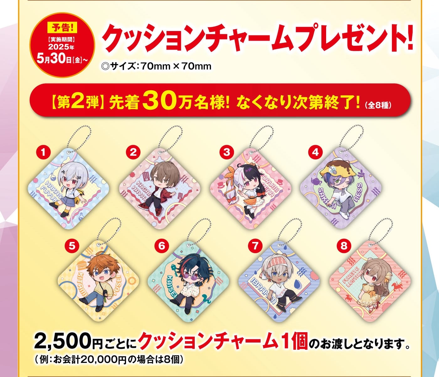 にじさんじ × くら寿司 5月16日よりコラボ限定特典やビッくらポン登場!