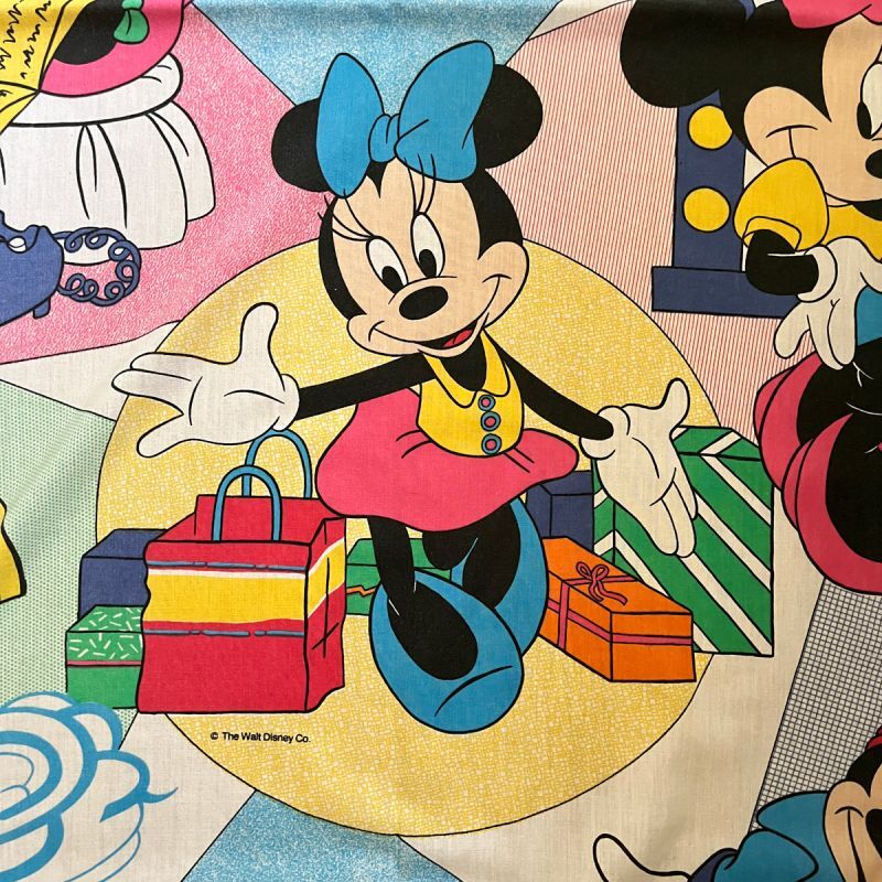 ヴィンテージ フィッテッドシーツ（ツインサイズ） 【ミニーマウス