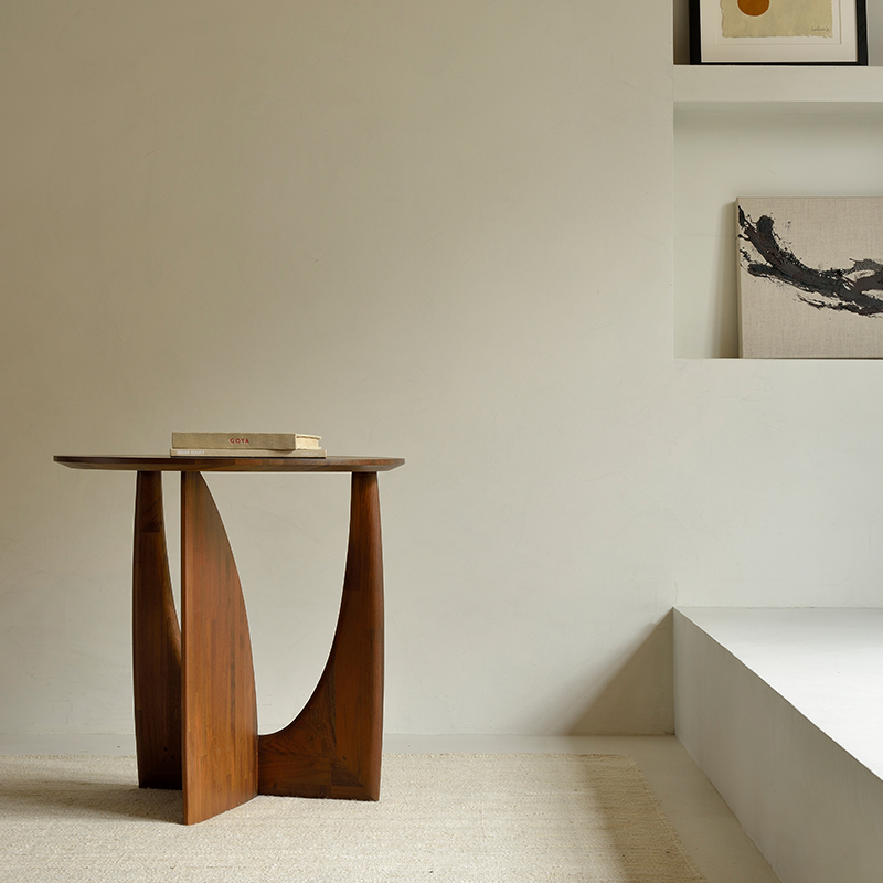 ETHNICRAFT（エスニクラフト）チーク ジオメトリック ブラウン サイド