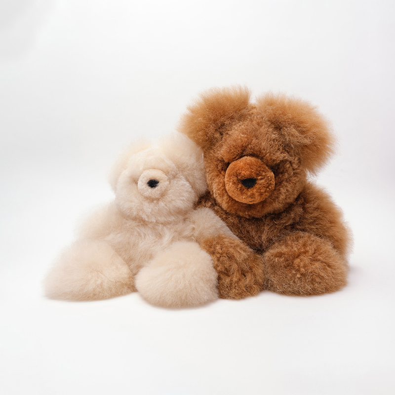 MUNAYQ（ムナイク）ベイビーアルパカ 100% テディベア 45CM キャメル