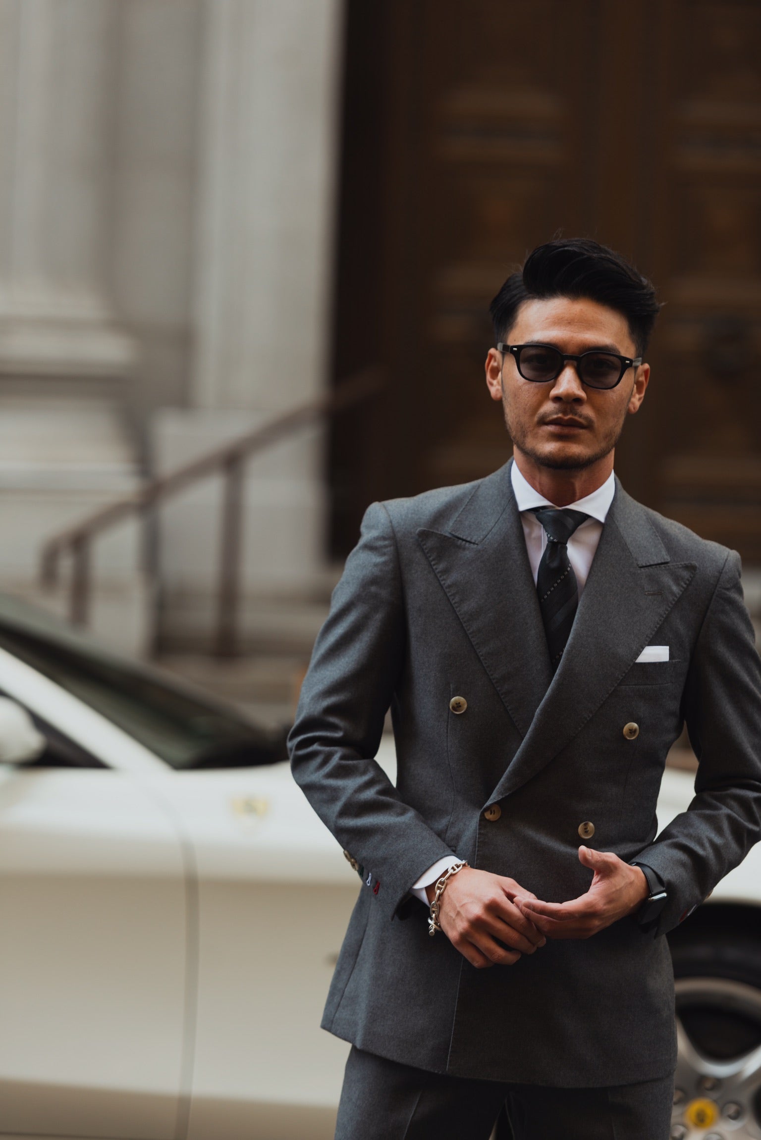 ダブルスーツ/グレー【結婚式 タキシード オーダーメイド】 – 結婚式