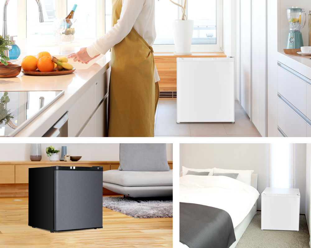 新色登場!】寝室やリビングにおすすめの47L 1ドア冷蔵庫の新色を