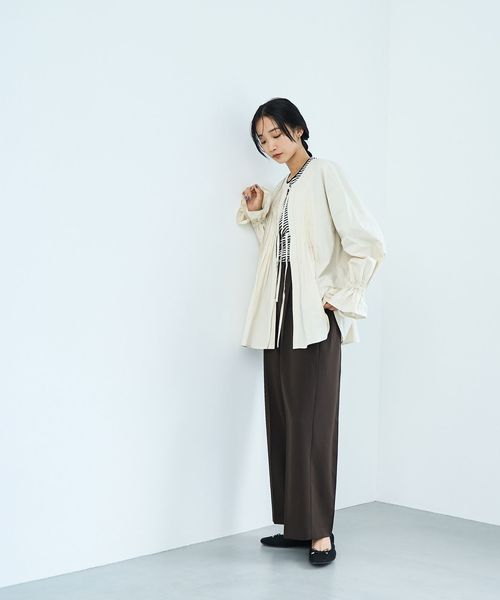 ピンタック2WAYブラウス