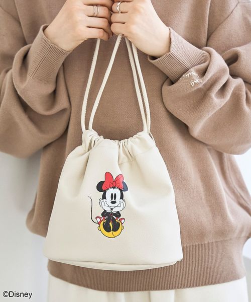 MICKEY（ミッキー）/別注】レザーライク巾着バッグ
