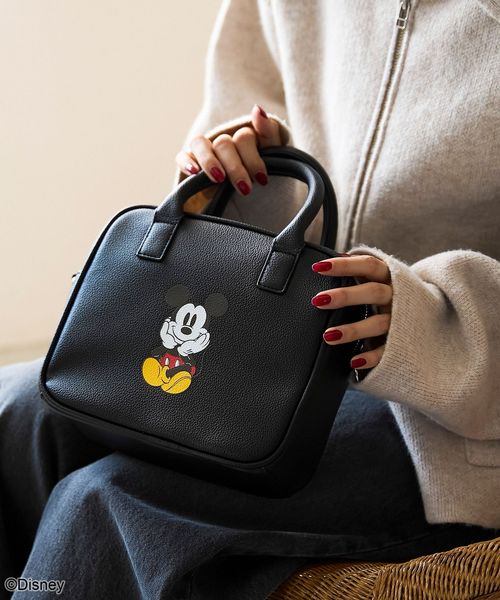 MICKEY（ミッキー）/別注】レザーライクボストンバッグ